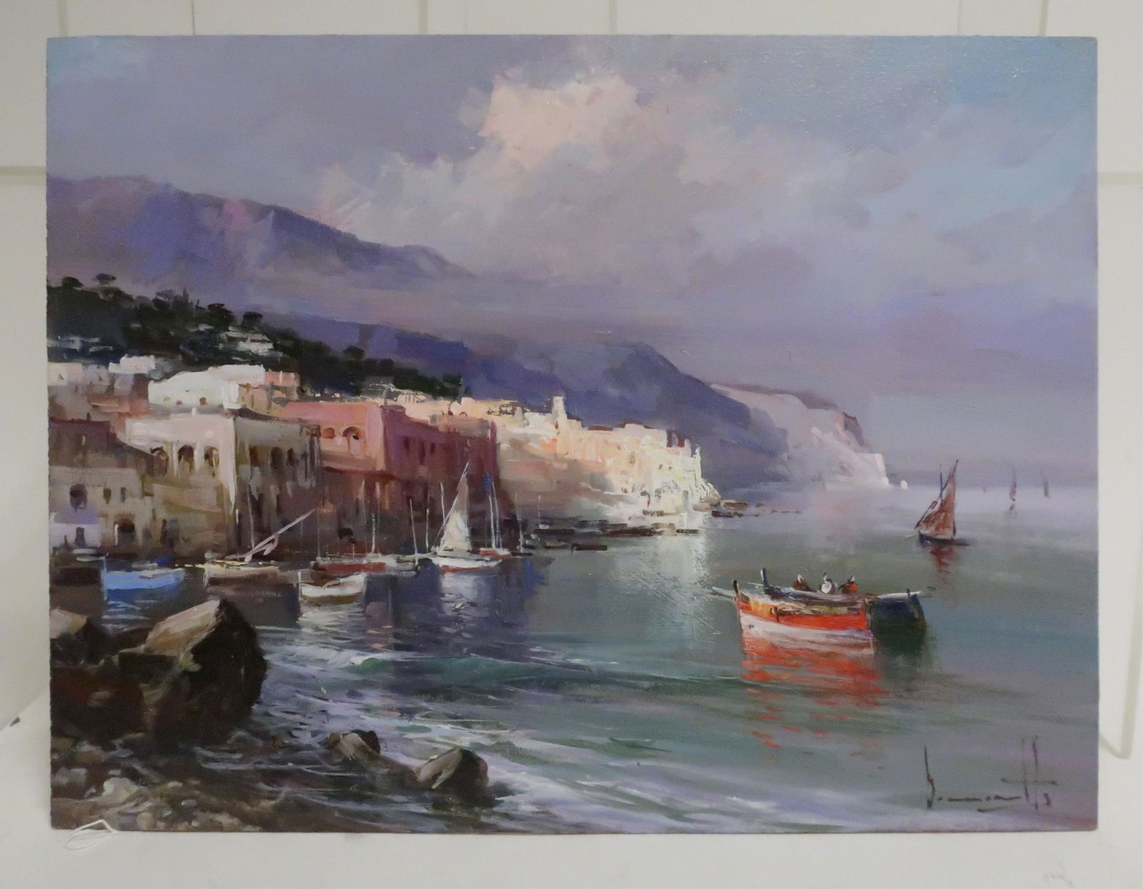 Claudio Simonetti, 20th C., Reflections.., O/B (1 of 2)