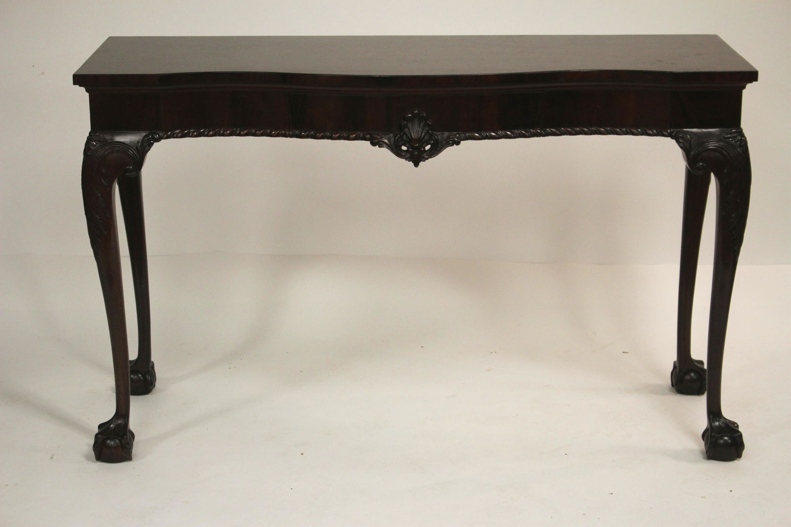 Chippendale Style Mahogany Carved Console Table (1 of 5)