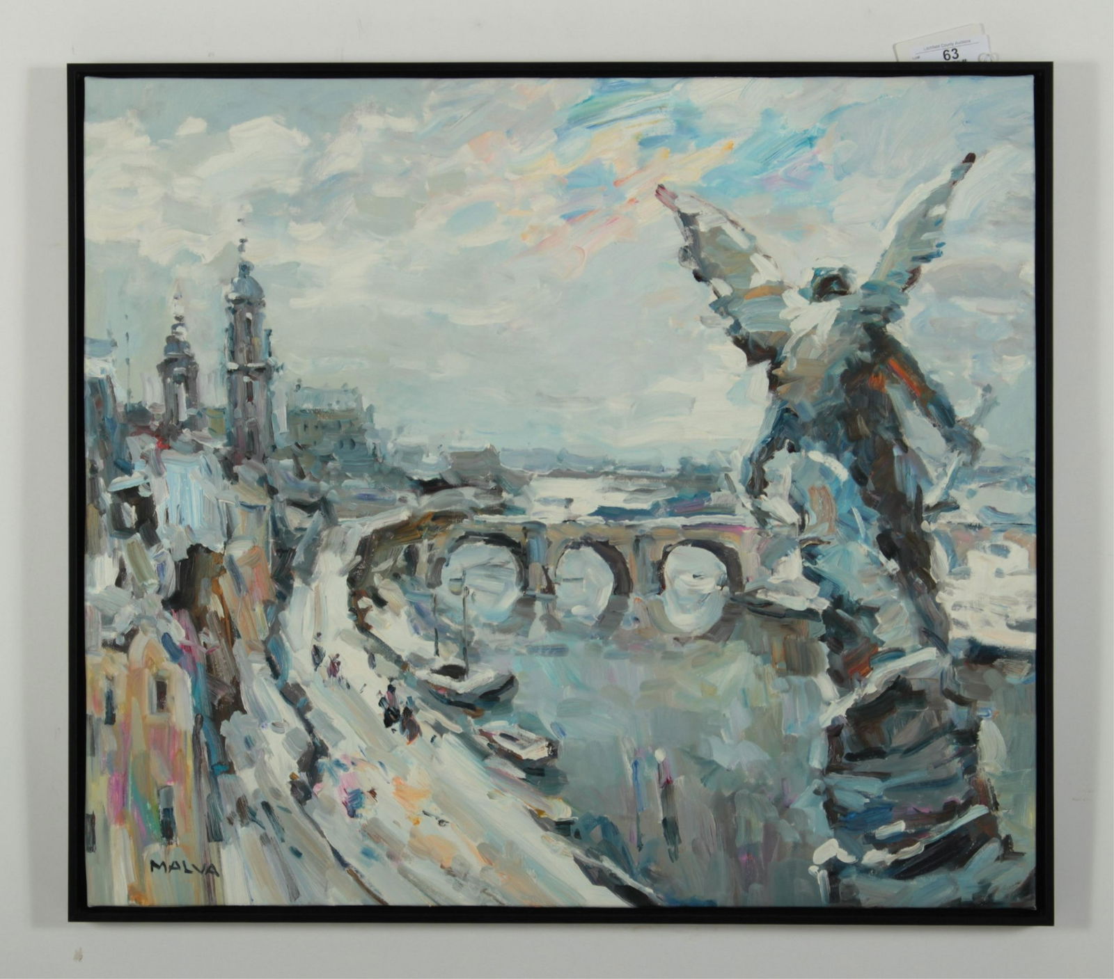 MALVA, Kurd./Syrian, Danube in Winter, O/C (1 of 2)