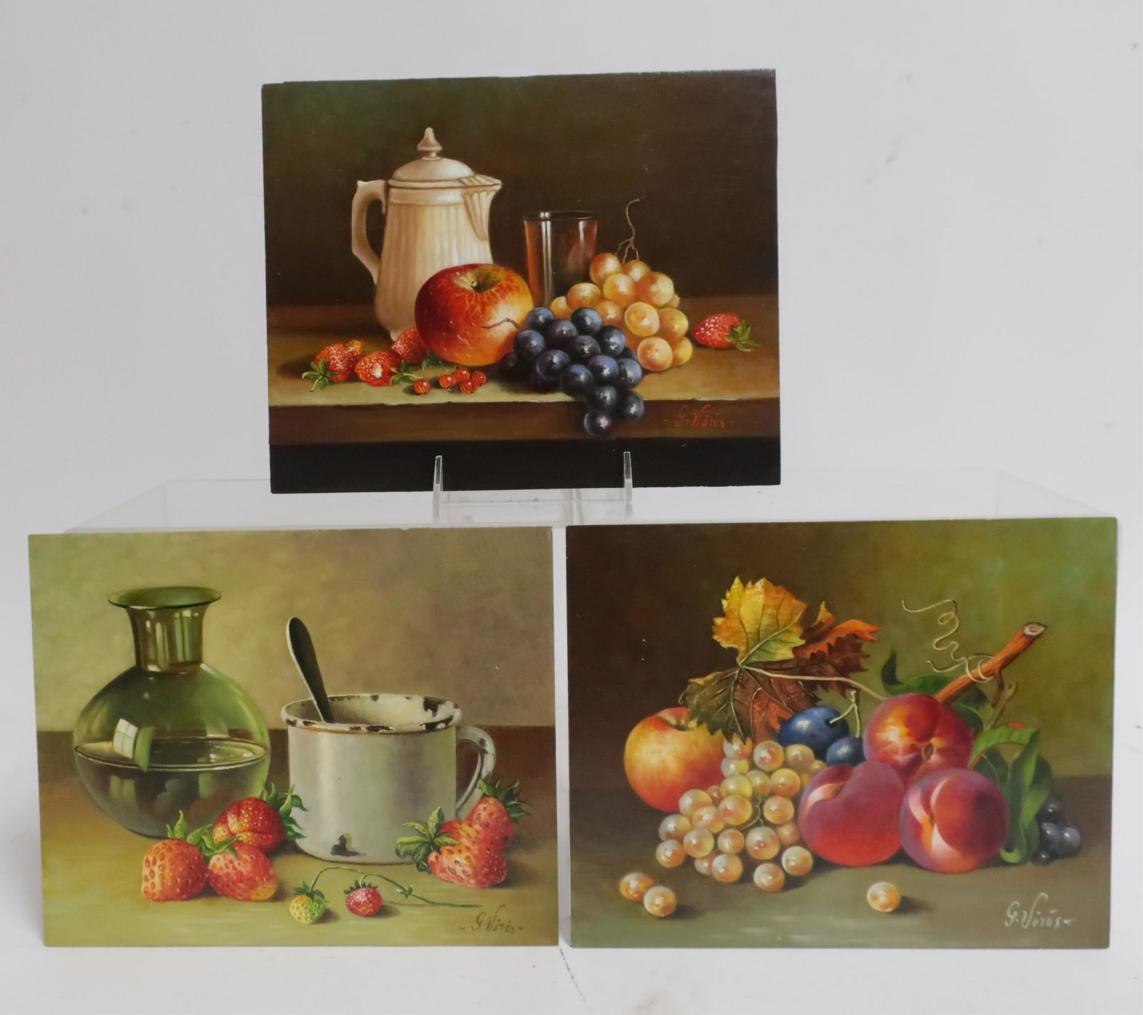Gyorgy Voros, 3 Fruit Still Life O/B (1 of 5)