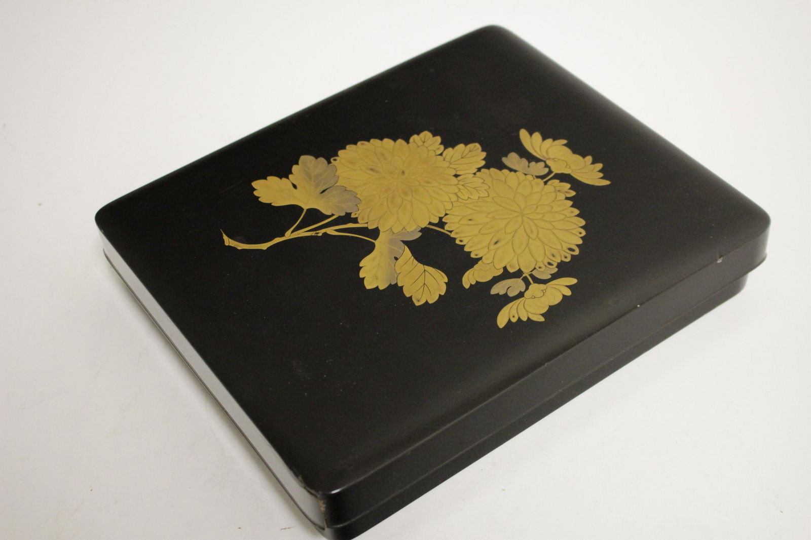 Japanese Black Lacquered Box with Cover (1 of 4)