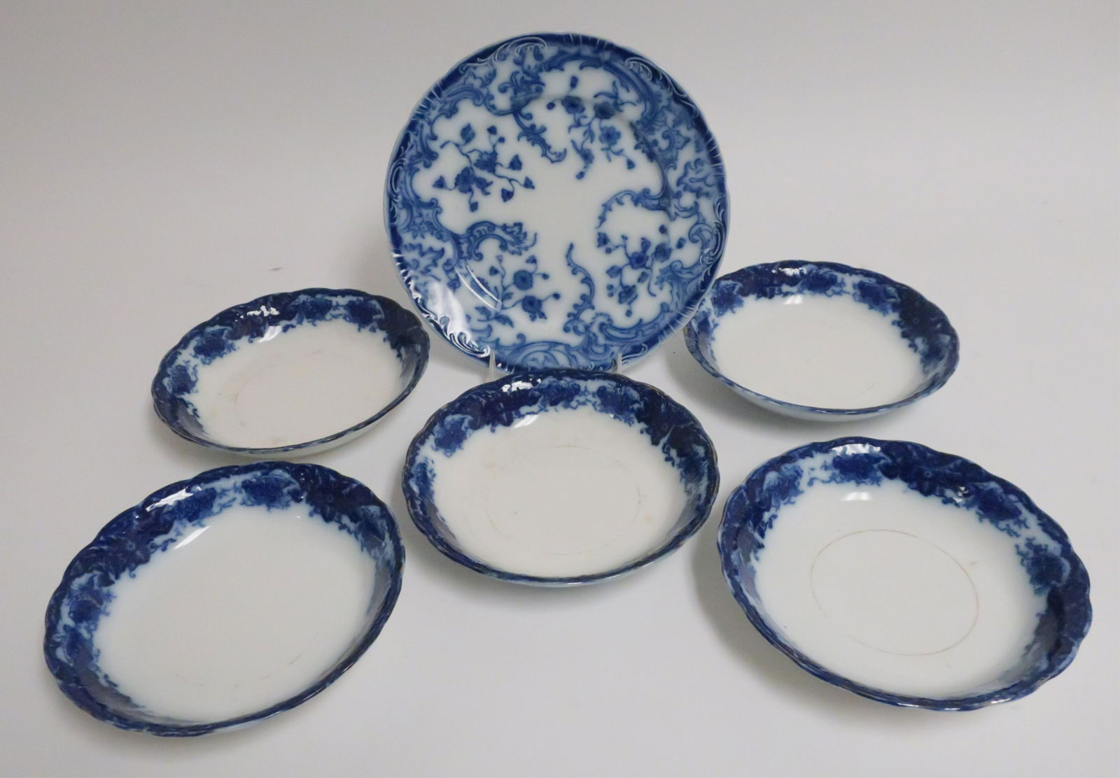 6 Flow Blue Plates, Bowl (1 of 2)
