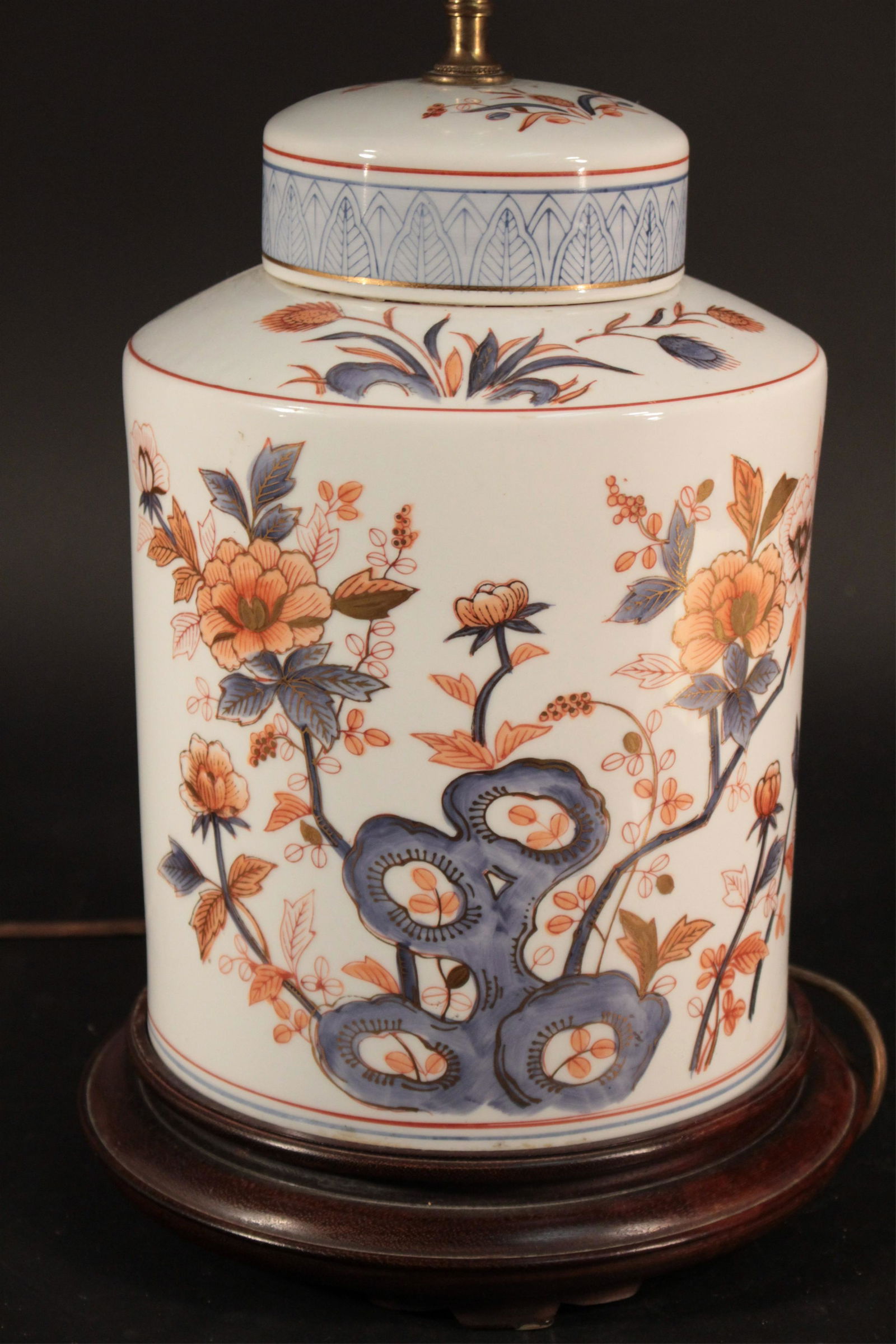Imari Style Porcelain Canister, as a Lamp (1 of 3)