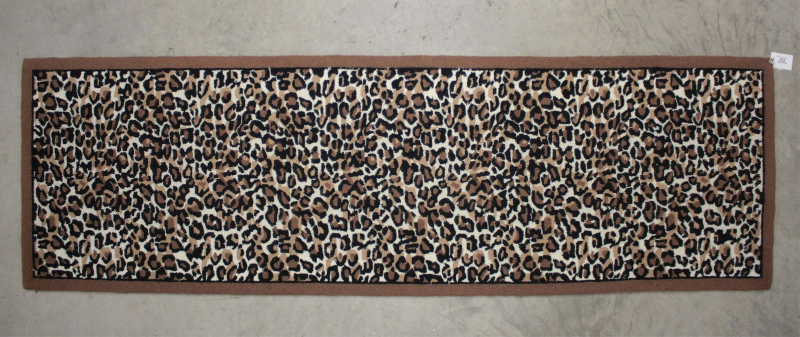 Modern Leopard Pattern Hooked Wool Runner (1 of 3)
