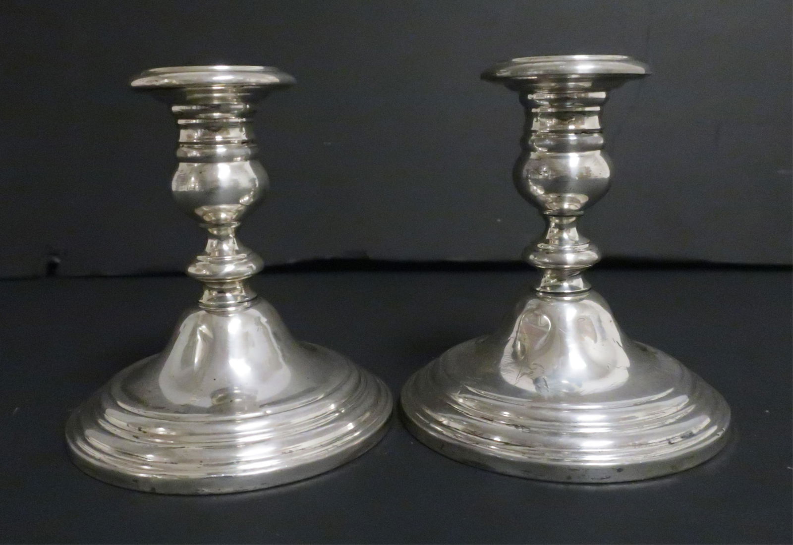 Pr. Weighted Sterling Silver Candlesticks Gorham (1 of 2)