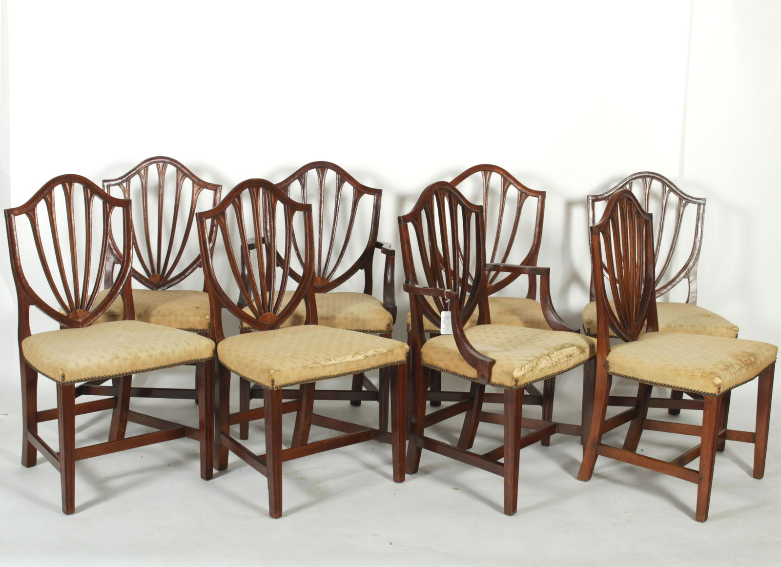 Set of 8 George III Shield Back Dining Chairs (1 of 7)