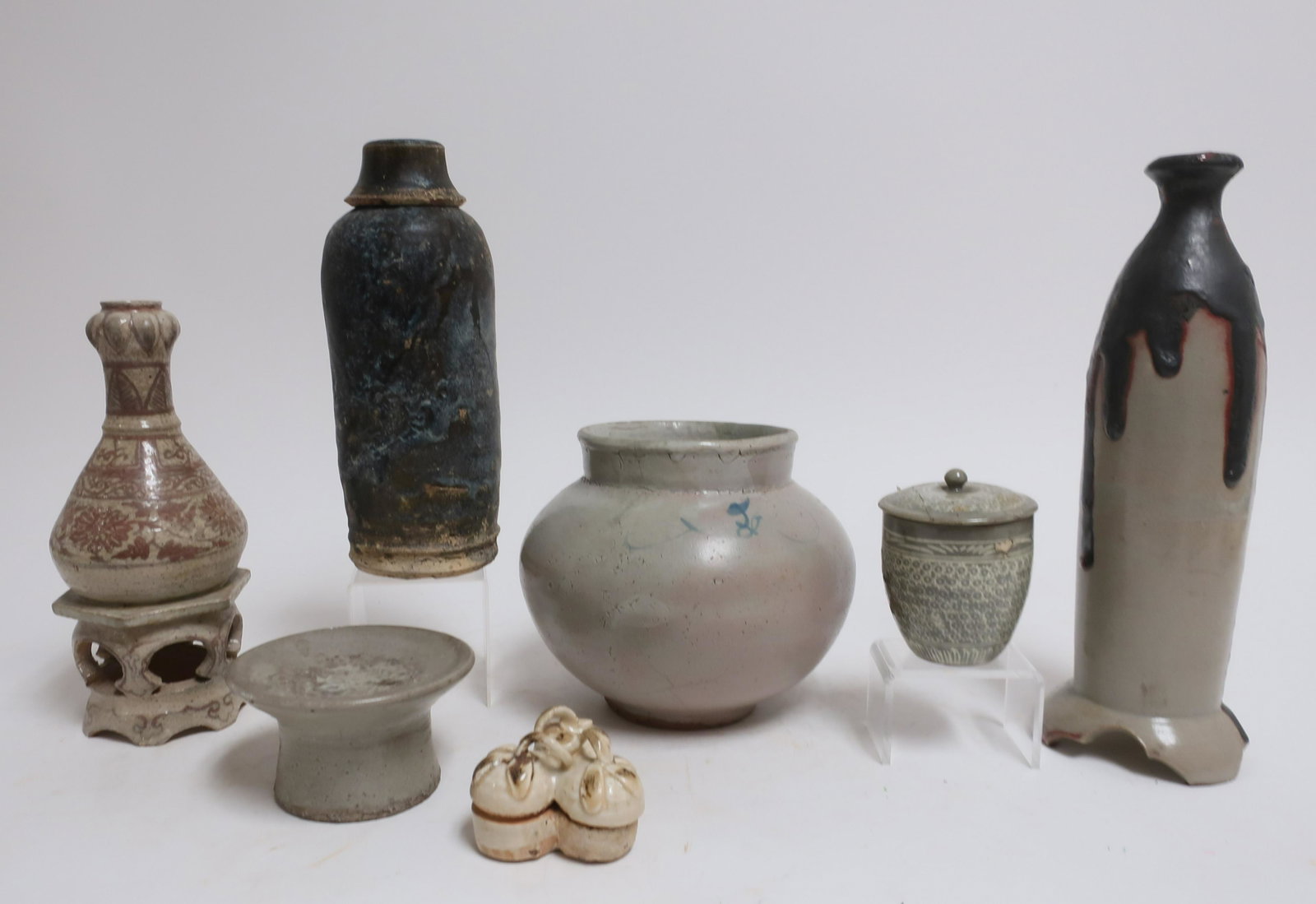 Chinese, Japanese, Korean Pottery/Porcelain Pieces: 2 H x 2.75 W to 11.5 H x 3.75 diam Property from a private collection - East 66th at Madison Ave, Manhattan (ROND1035)(WT)