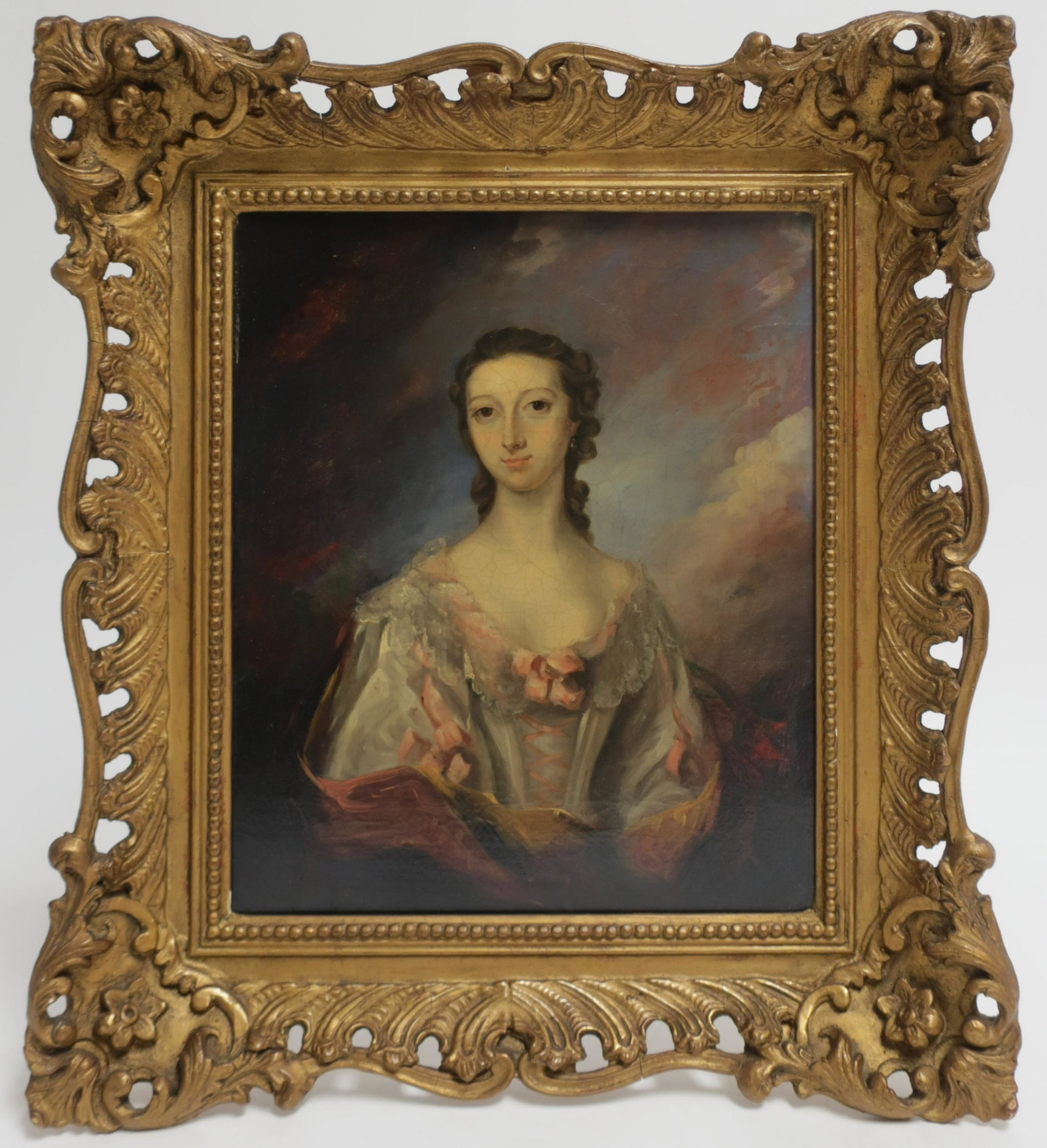 Continental School, Potrait of Lady, 19th C: Late 19th century, half length portrait of a lady, oil on canvas. 11.25 x 9.5 framed 17 x 15 Property from the Estate of Madeleine Deutscher, Sutton Place, NYC (MADD724)(WT)