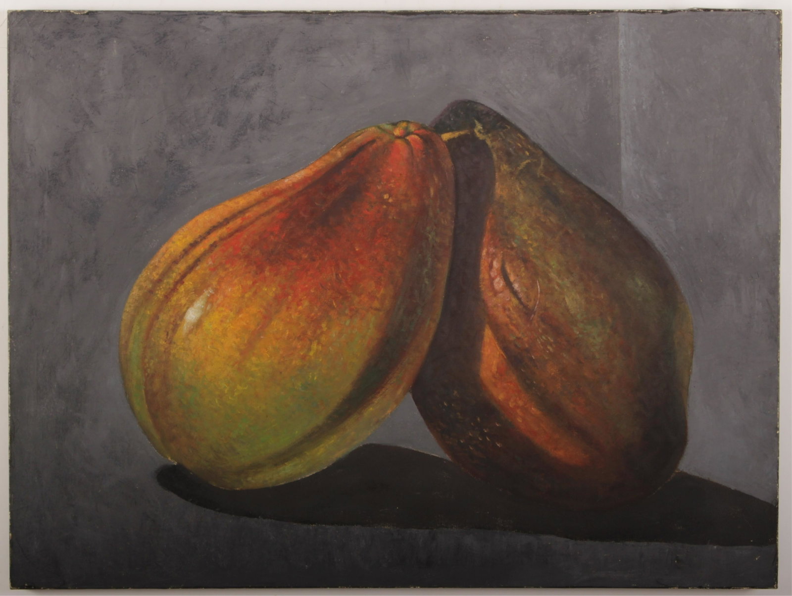 Jean Claude Legagneur - Fruit O/C: Jean Claude Legagneur, Haitian,b.1947, Fruit, oil on canvas, unsigned unframed 30 x 40 (JCAN1050)(MM)