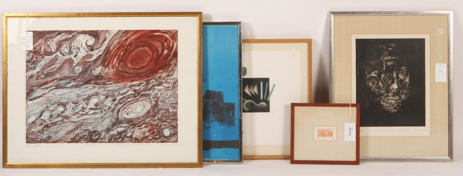 Anna London, Am. 1914-2014, 5 Contemporary Prints: most titled, one a monoprint, all hand-signed. as framed, range from 9x11 to 31x24 (CSOM9580/5)(TC)
