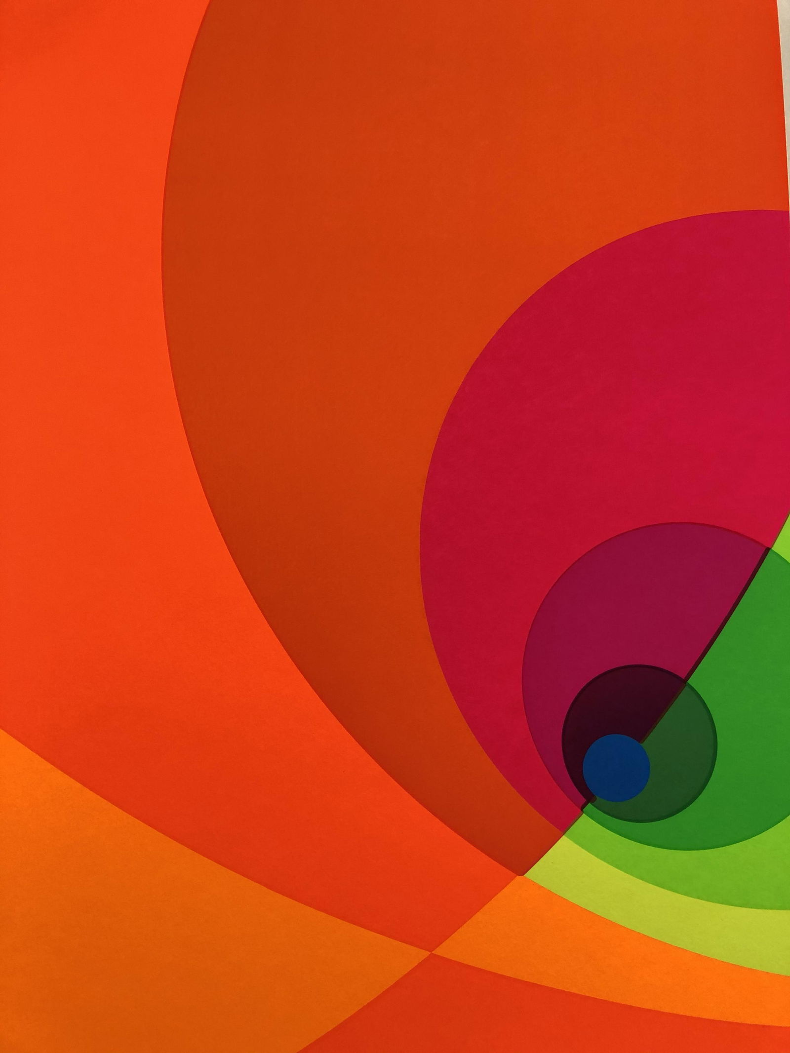 Herb Aach, Split Infinity #8BS, Screenprint: HERB AACH (German/American, 1923-1985). Vivid screenprint titled Split Infinity #8BS. Signed, titled, and numbered Artist's Proof 18/20 in graphite in margin. 22 x 30" Sheet: 30 x 42" (KOVN9)(EL)