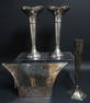 4 Very Large Modern Silverplate Vases