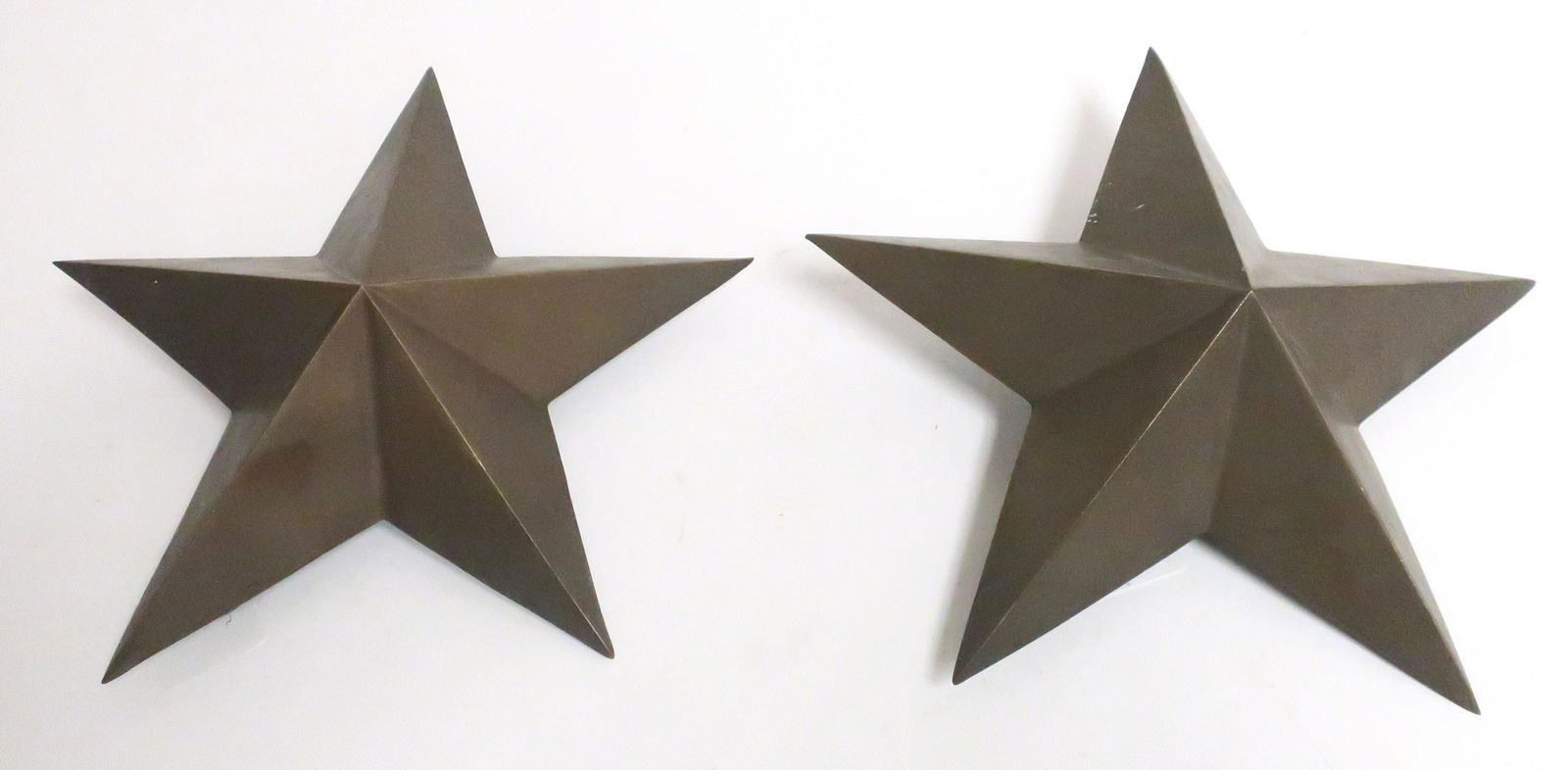 Pair of Star Form Cast Brass Wall Lights (1 of 5)