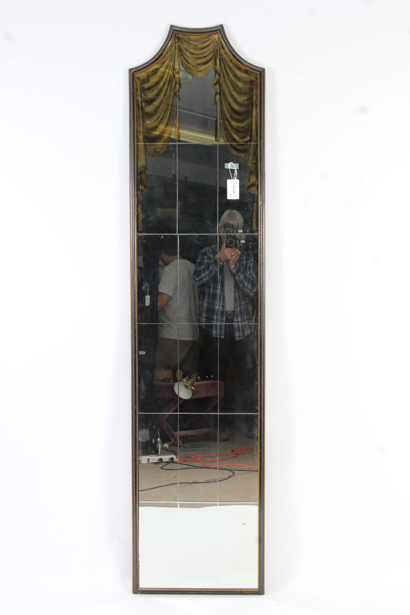 French Eglomise Decorated Pier Mirror, 1950's (1 of 2)