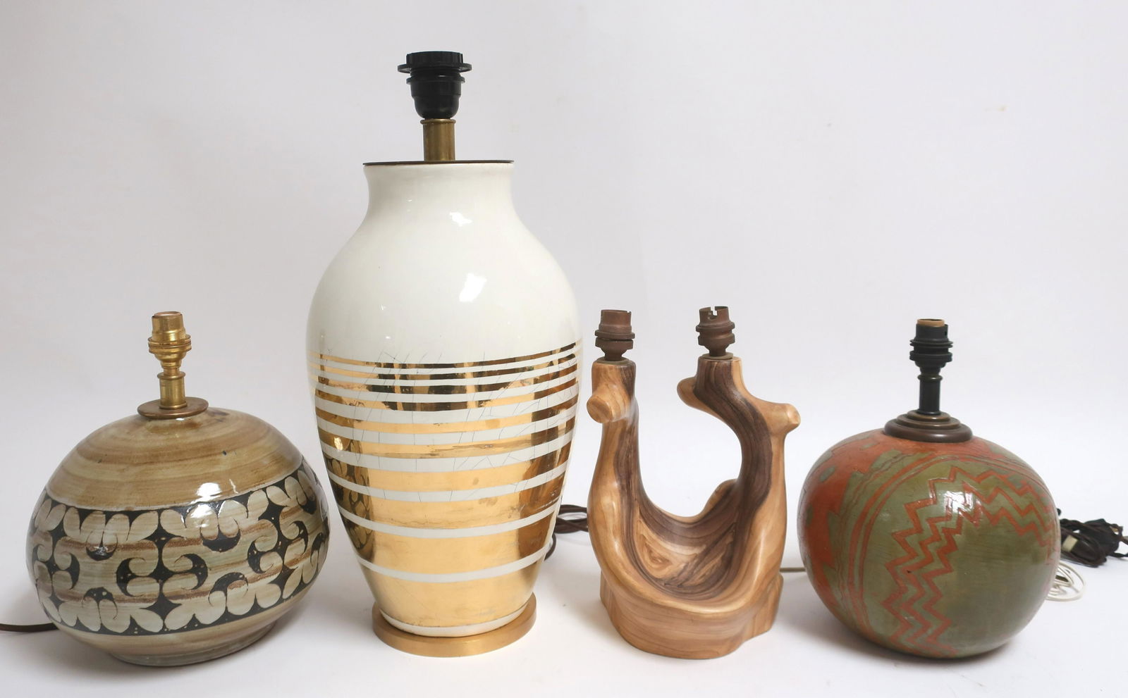 4 French Mid Century Ceramic Lamps (1 of 7)