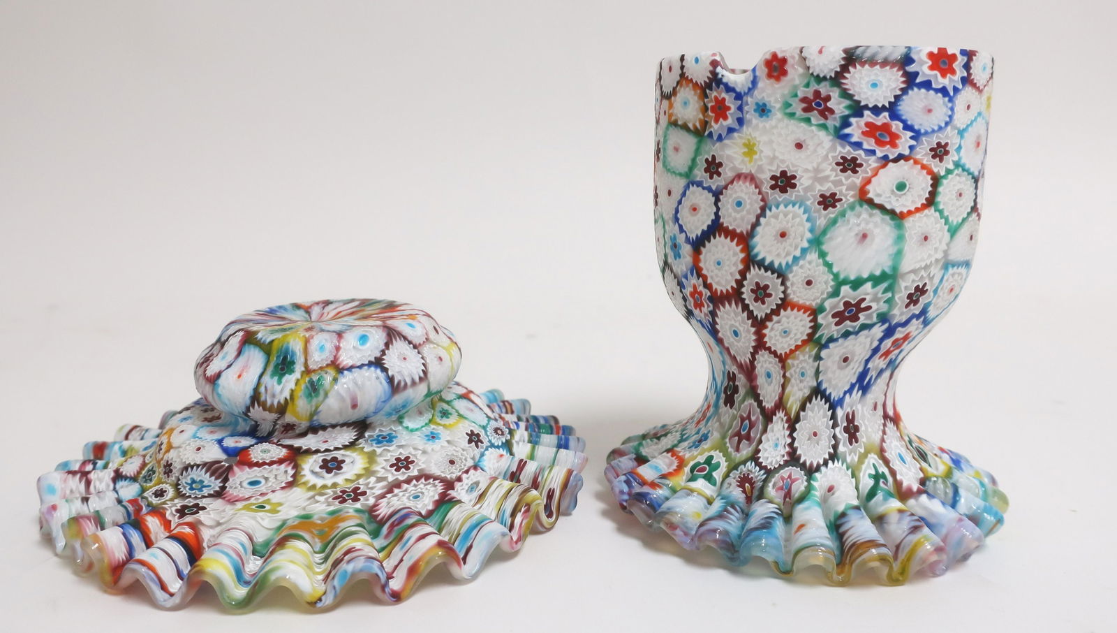 Two Part Millefiori Glass Fairy Lamp (1 of 6)