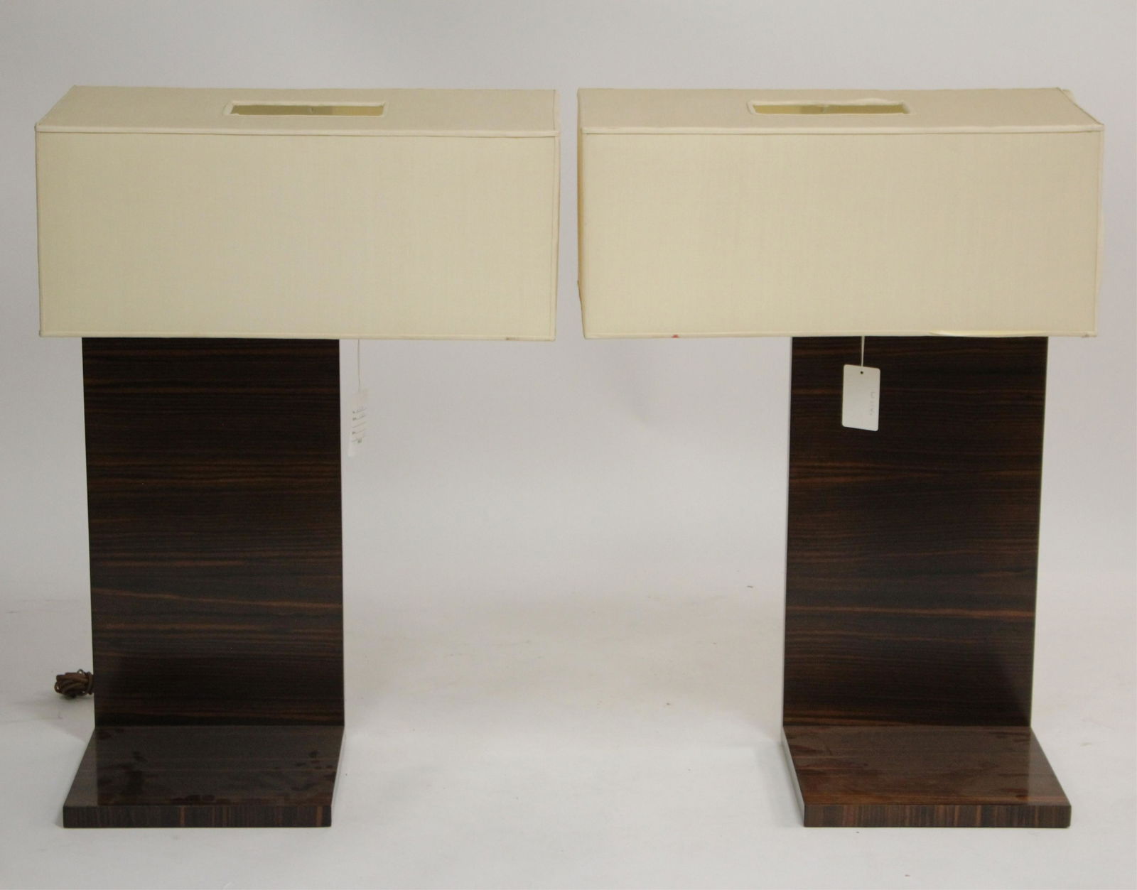 Pair Art Deco Rosewood Lamp, circa 1930 (1 of 5)