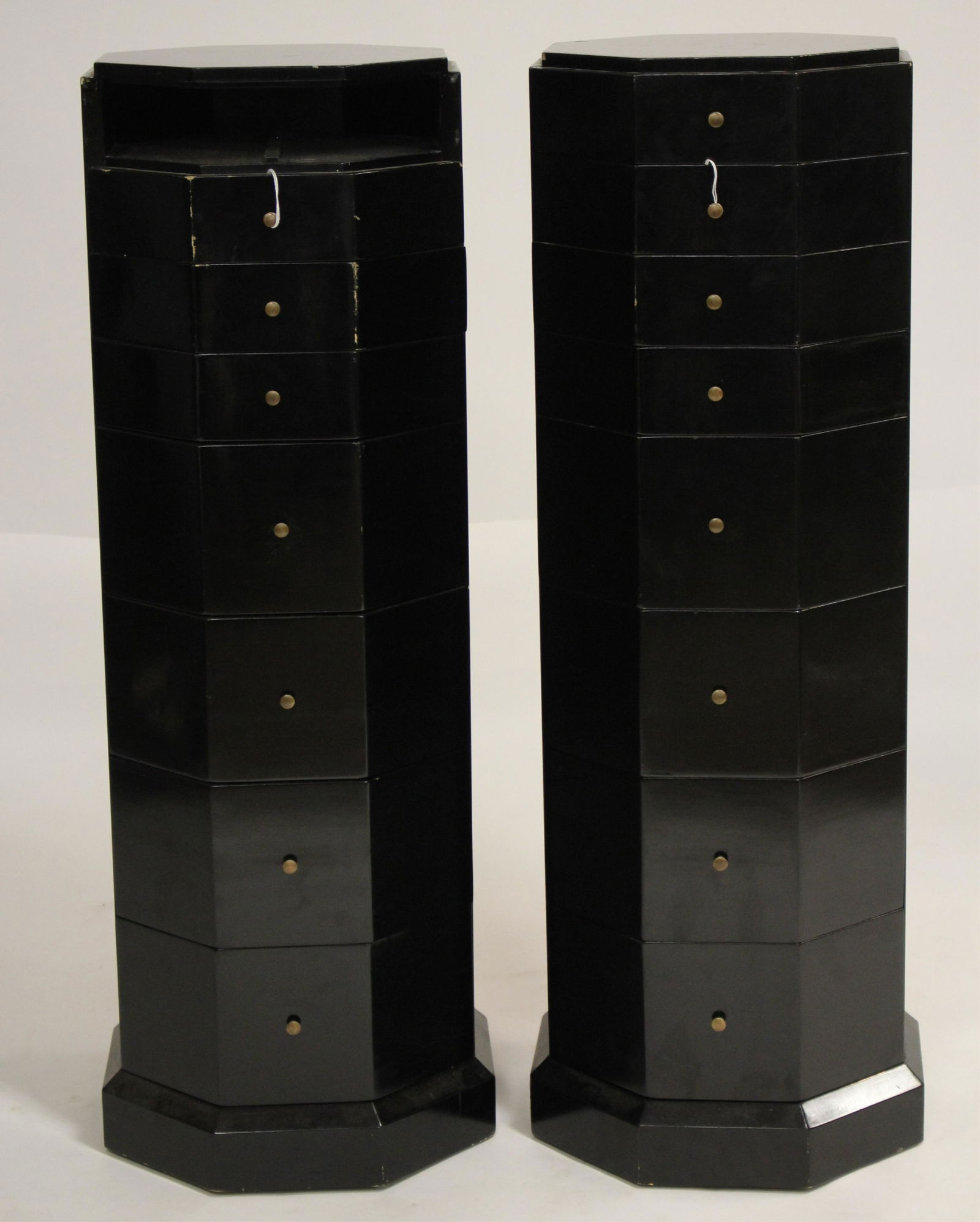 Pr Deco Style Lacquer Chests, Maitland Smith (1 of 5)