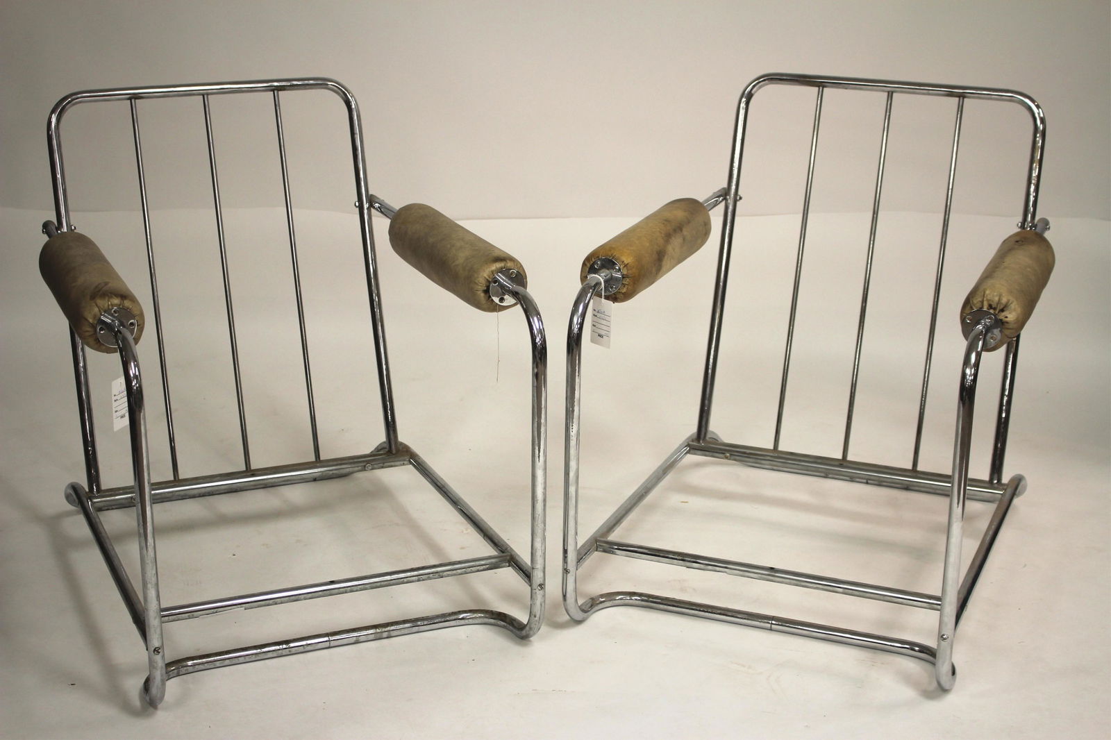 Pair of Art Deco Chrome Armchairs, c.1930 Weber (1 of 4)