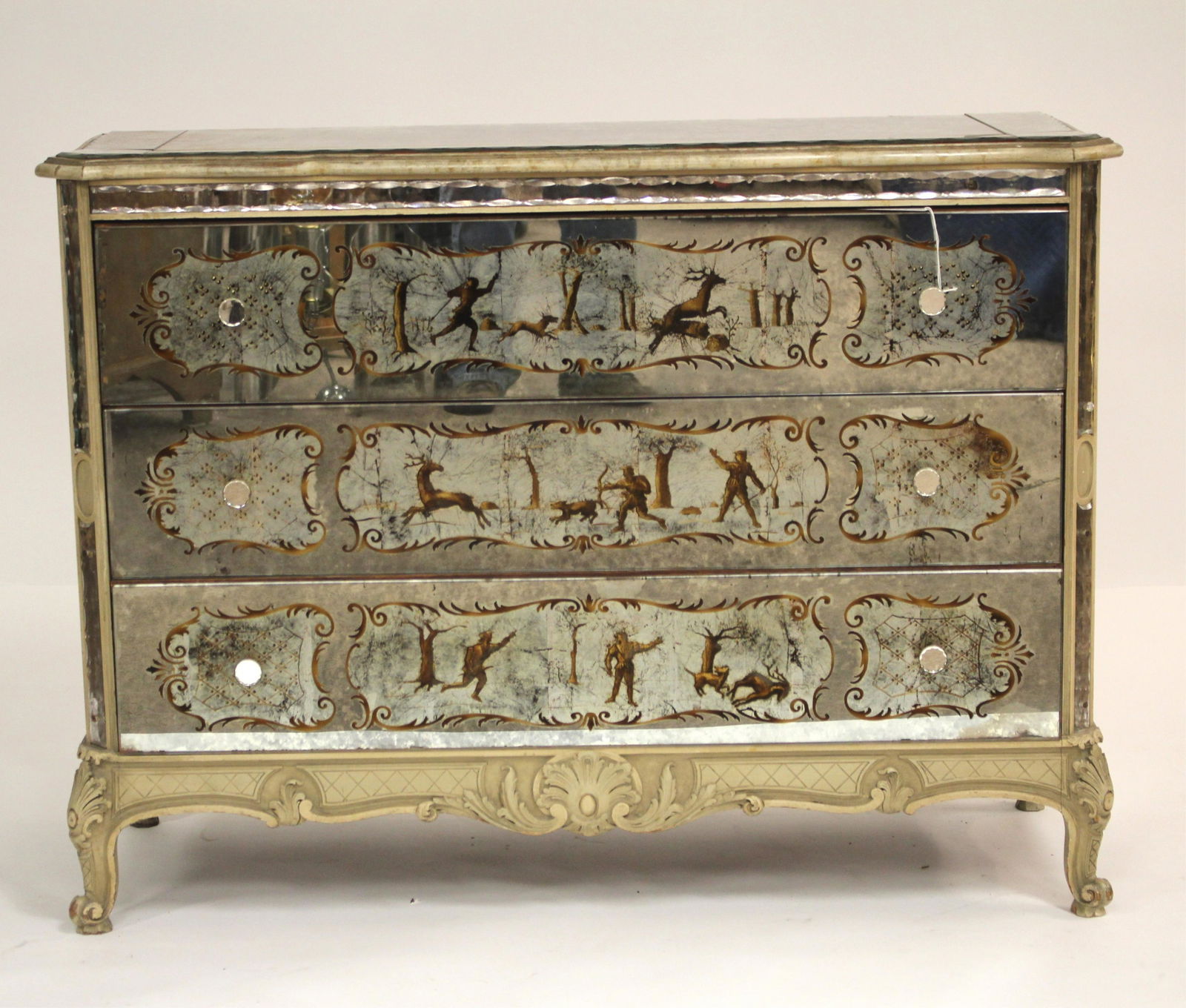 Louis XV Style Eglomise Commode, poss. Jansen (1 of 7)