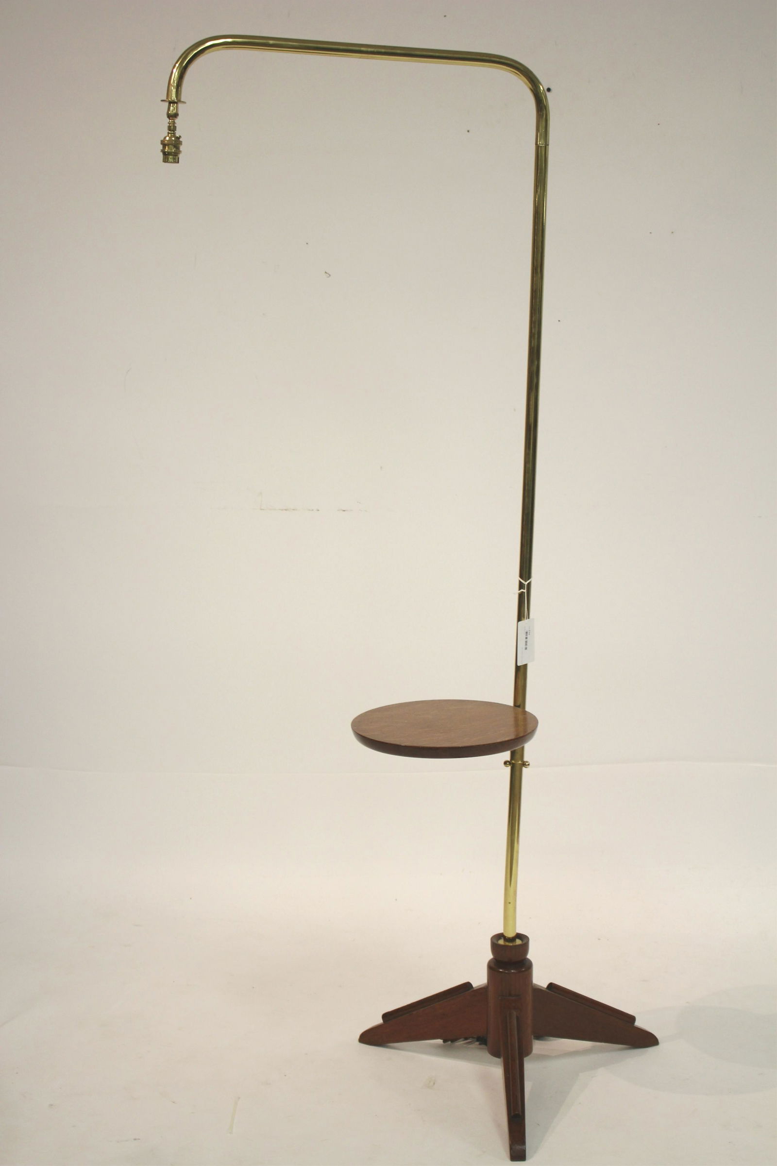 French Brass & Mahogany Lamp Table, 1950's (1 of 3)