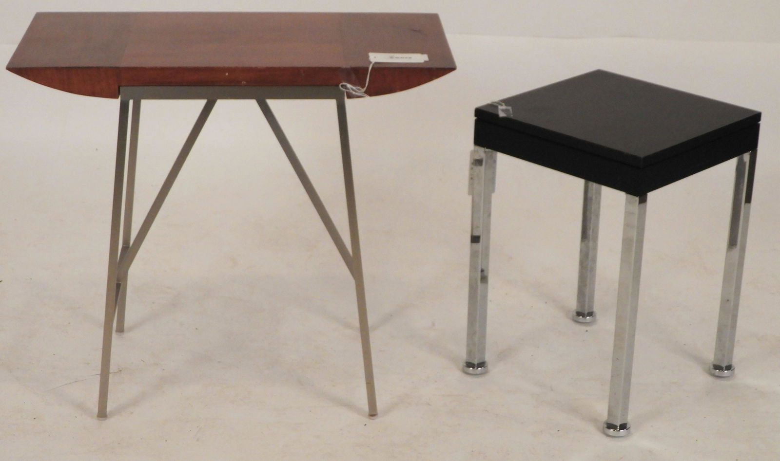 2 Modern Wood/Metal Occasional Tables (1 of 3)