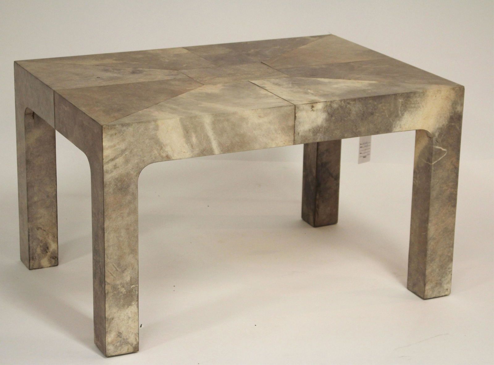 Karl Springer Style Parchment Veneered Table (1 of 5)
