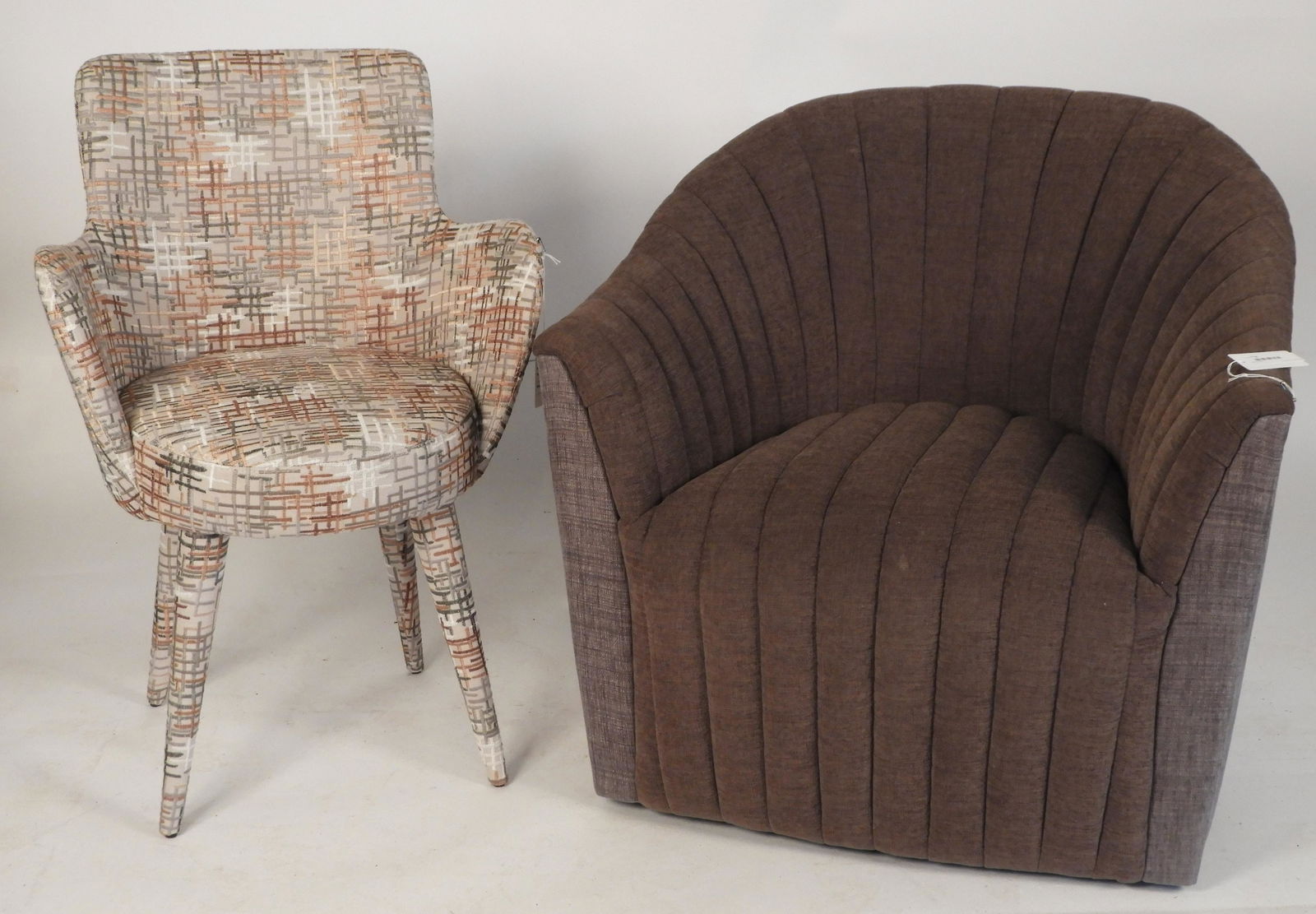 2 Modern Fully Upholstered Chairs, Lounge and Desk (1 of 4)