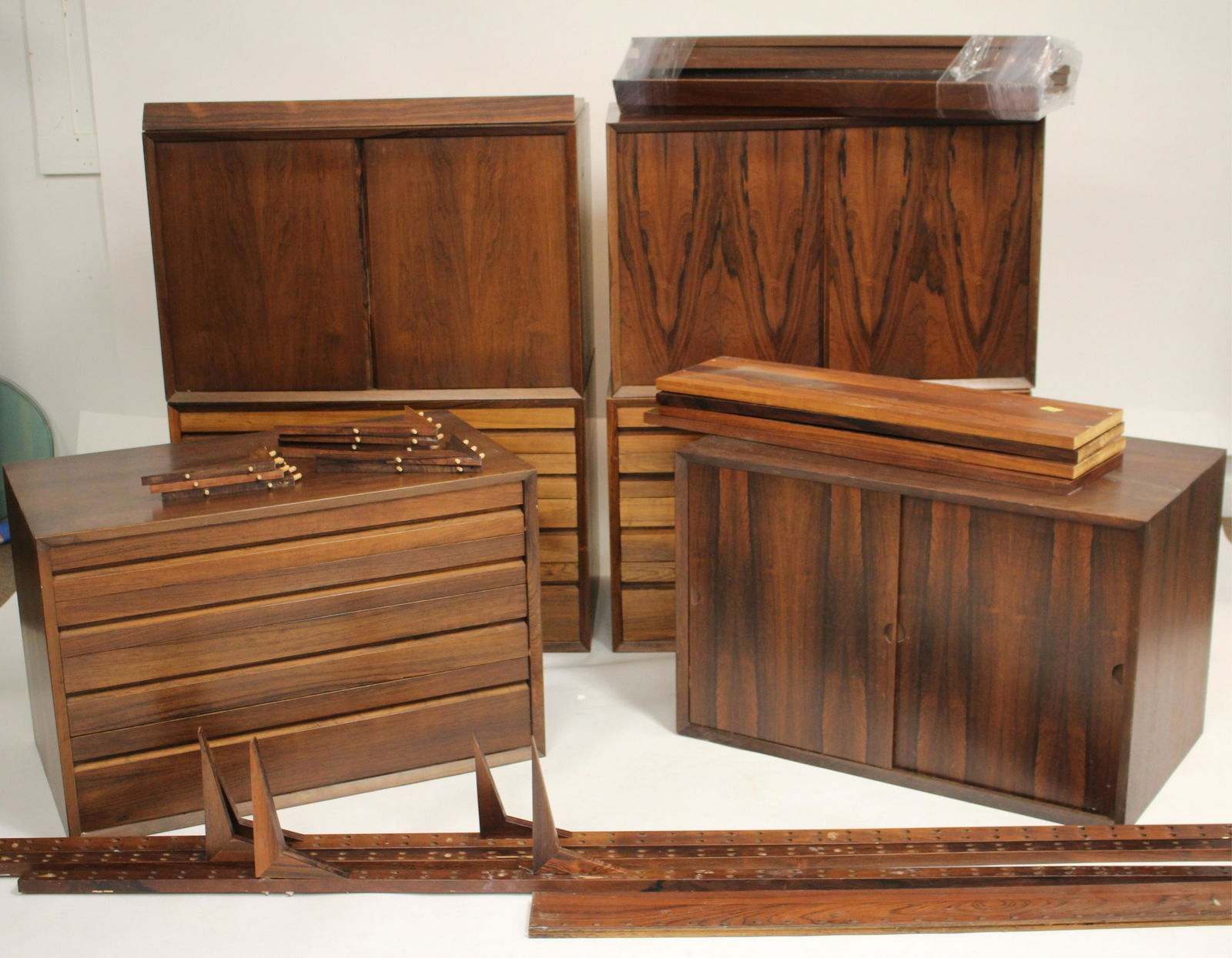 Danish Modular Wall Components In Rosewood (1 of 4)