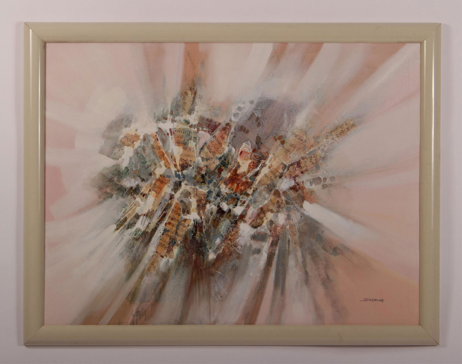 Sandrof 20th C. Abstract Modern Mixed Media (1 of 4)