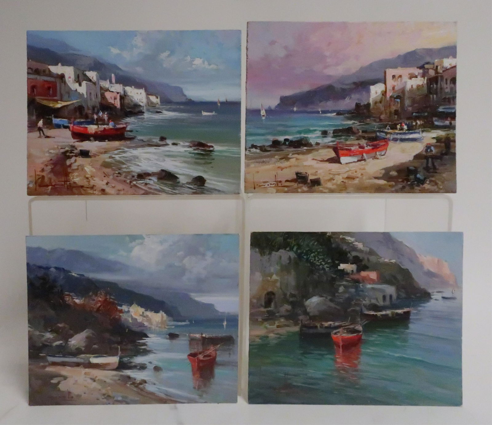 Claudio Simonetti, 20th C., 4 Nauticals, O/B (1 of 2)