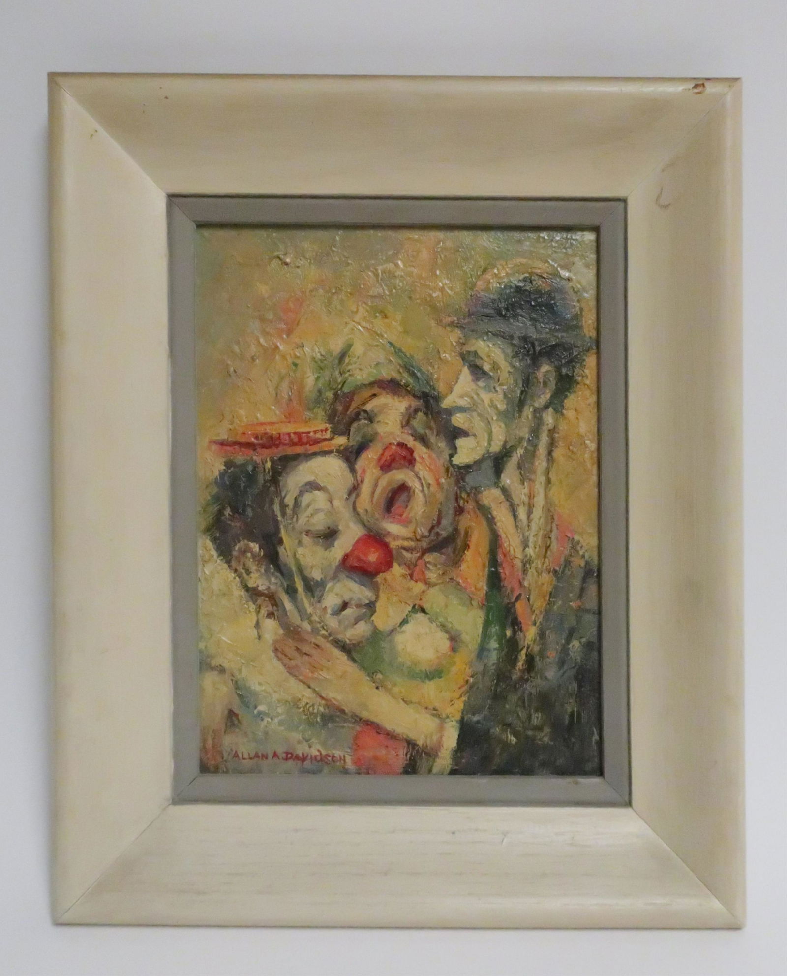 Allan A.Davidson, 3 Clowns, O/B (1 of 2)