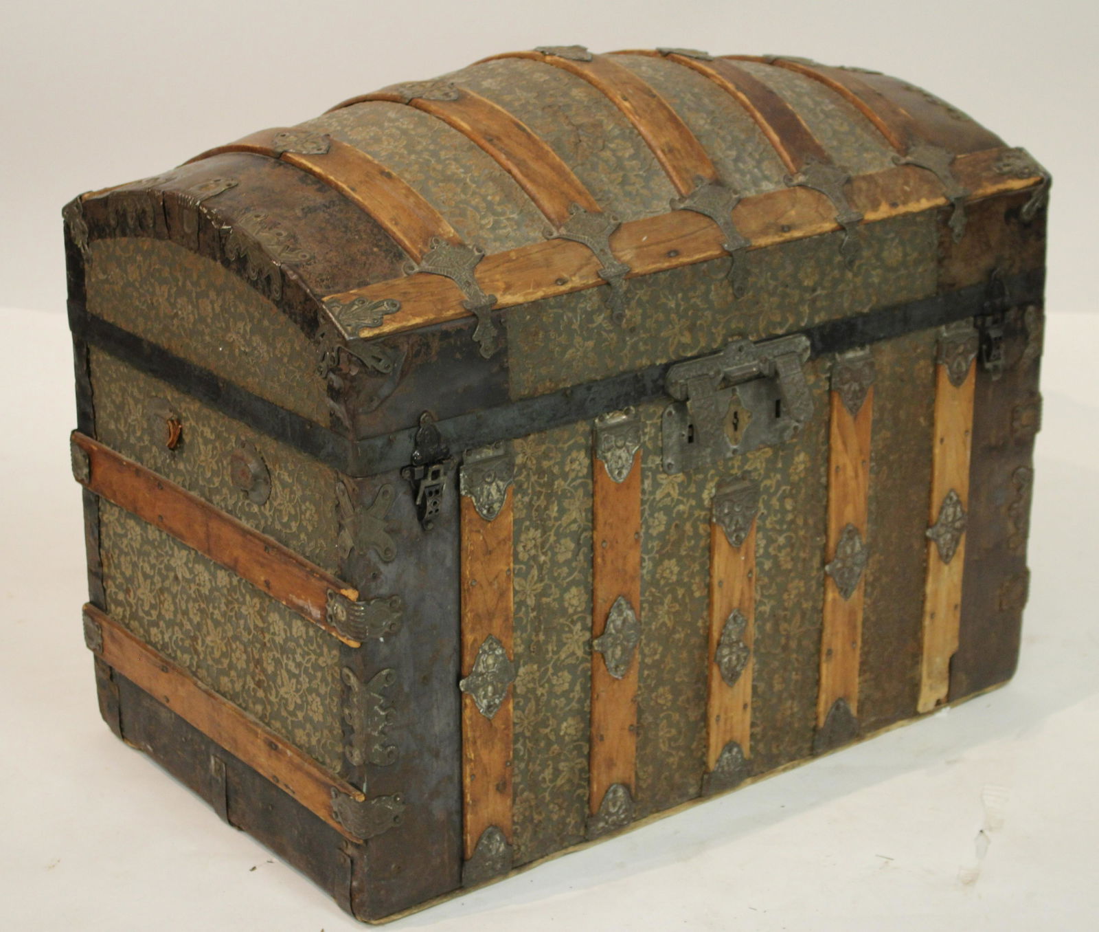 Large Antique Domed Steamer Trunk (1 of 2)