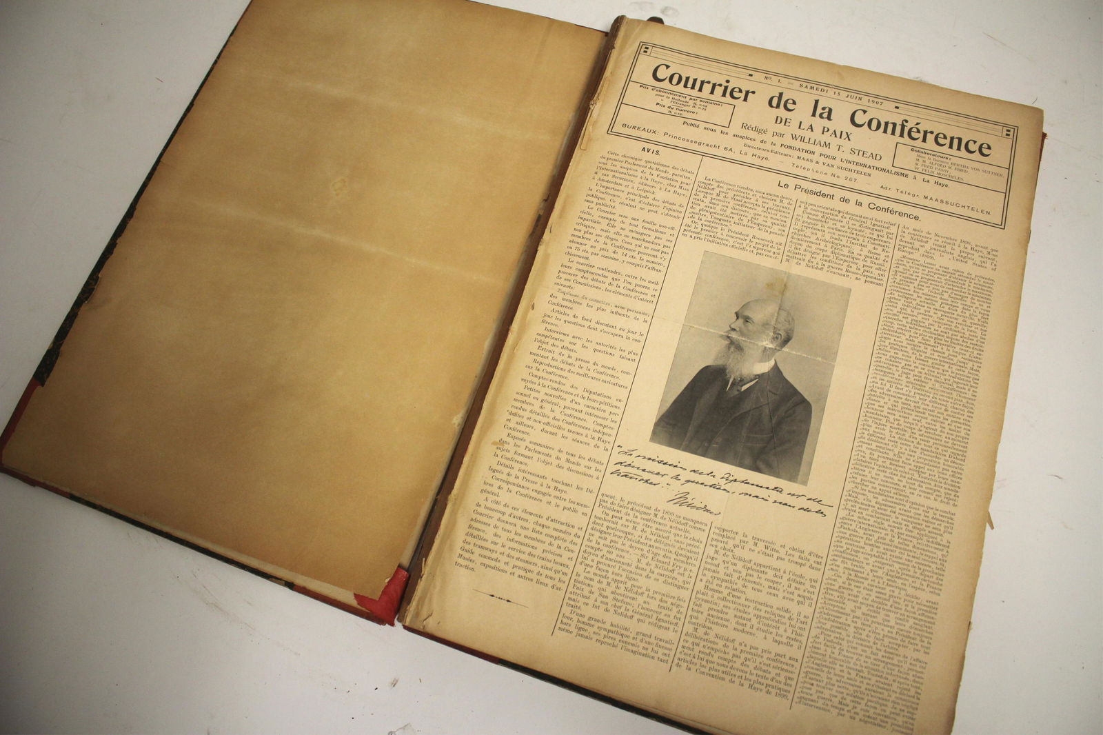 Bound Newspaper Book De La Paix 1907 (1 of 5)