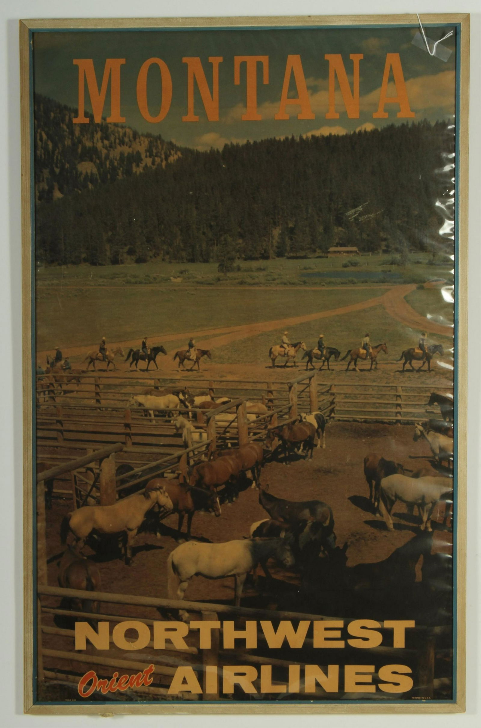 Northwest Orient Airlines "Montana" Poster c1950's (1 of 1)