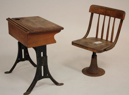 Vintage Childs School Desk And Associated Chair Dec 16 2019