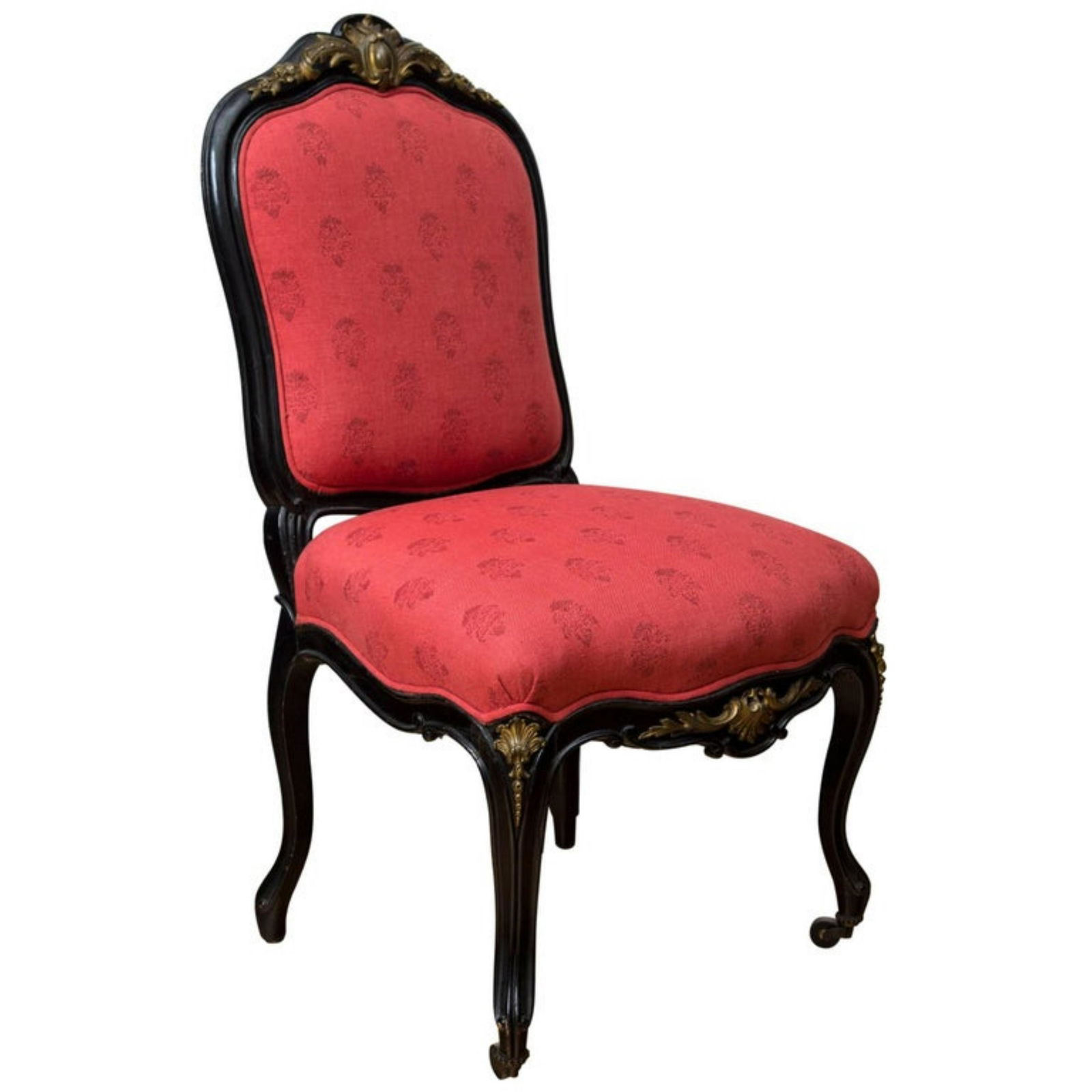 Napoleon III Style Gilt Bronze-Mounted Side Chair (1 of 6)