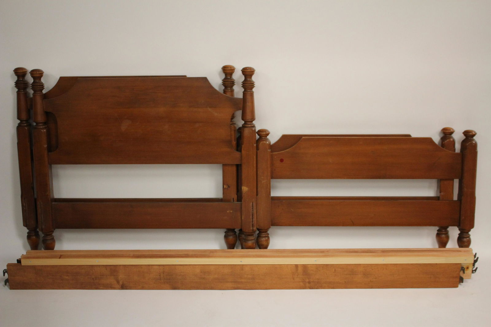 Pr of Early American Style Maple Twin XL Beds (1 of 5)