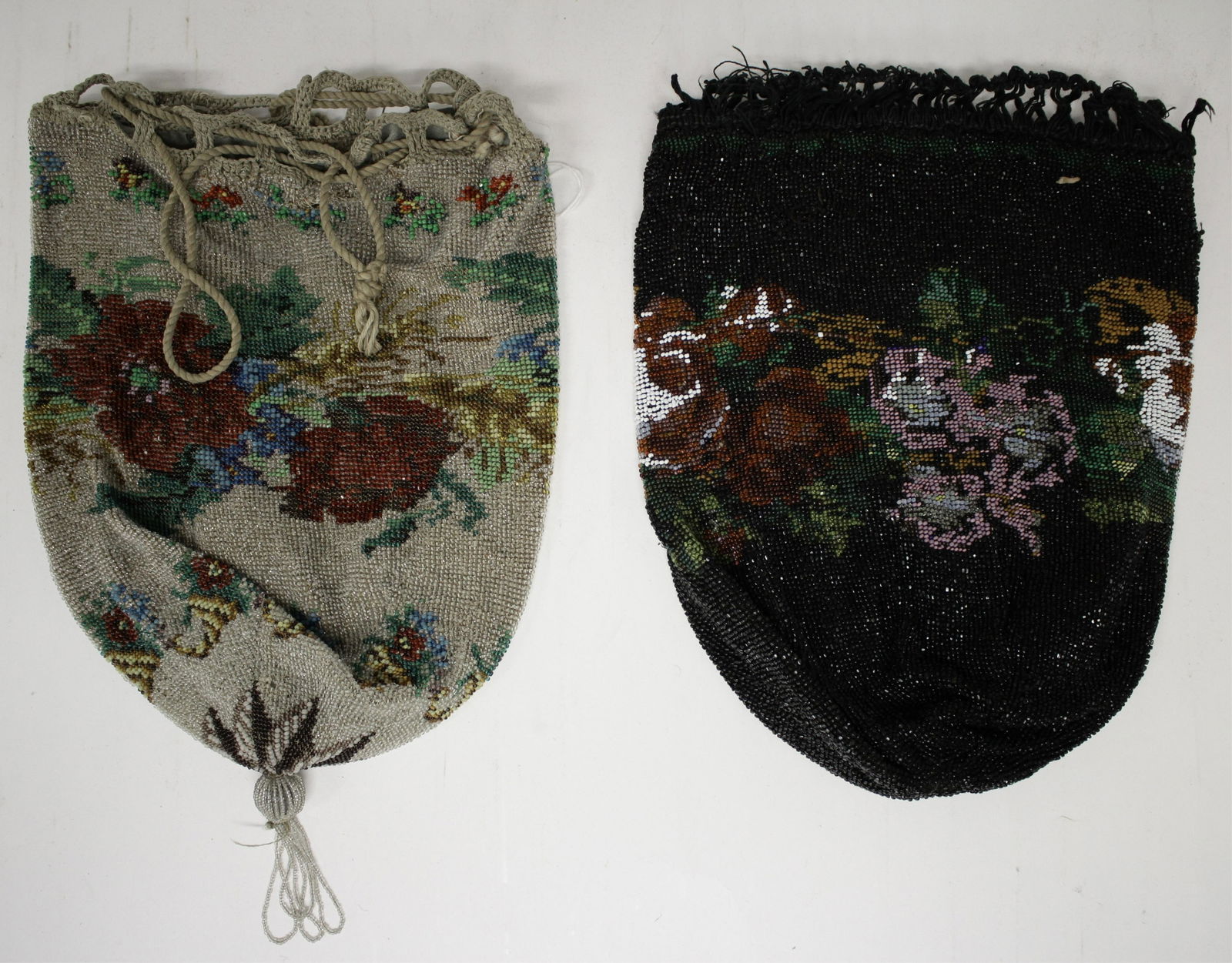Two Vintage Beaded Purses, Floral Design (1 of 3)