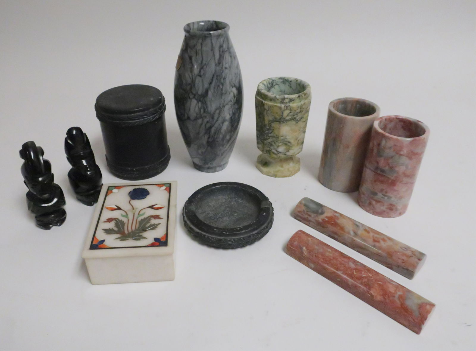 11 pcs. of Global Carved Stone and Glass Objects (1 of 1)