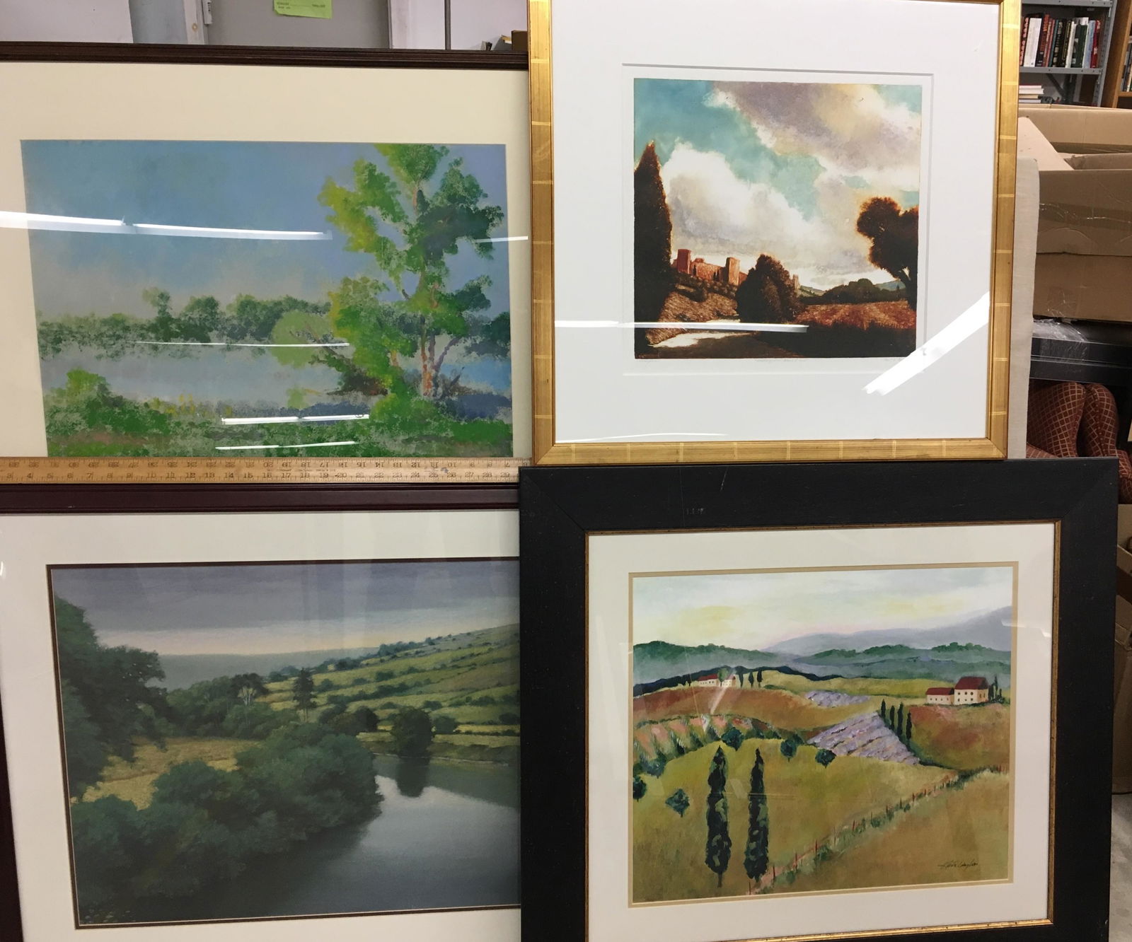 4 Large Framed Decorative Landscape Prints (1 of 1)