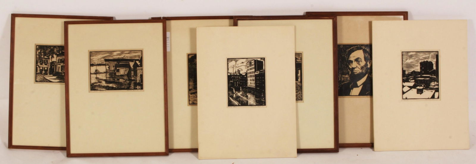 Norman Kent, 7 Woodblock Prints (1 of 5)