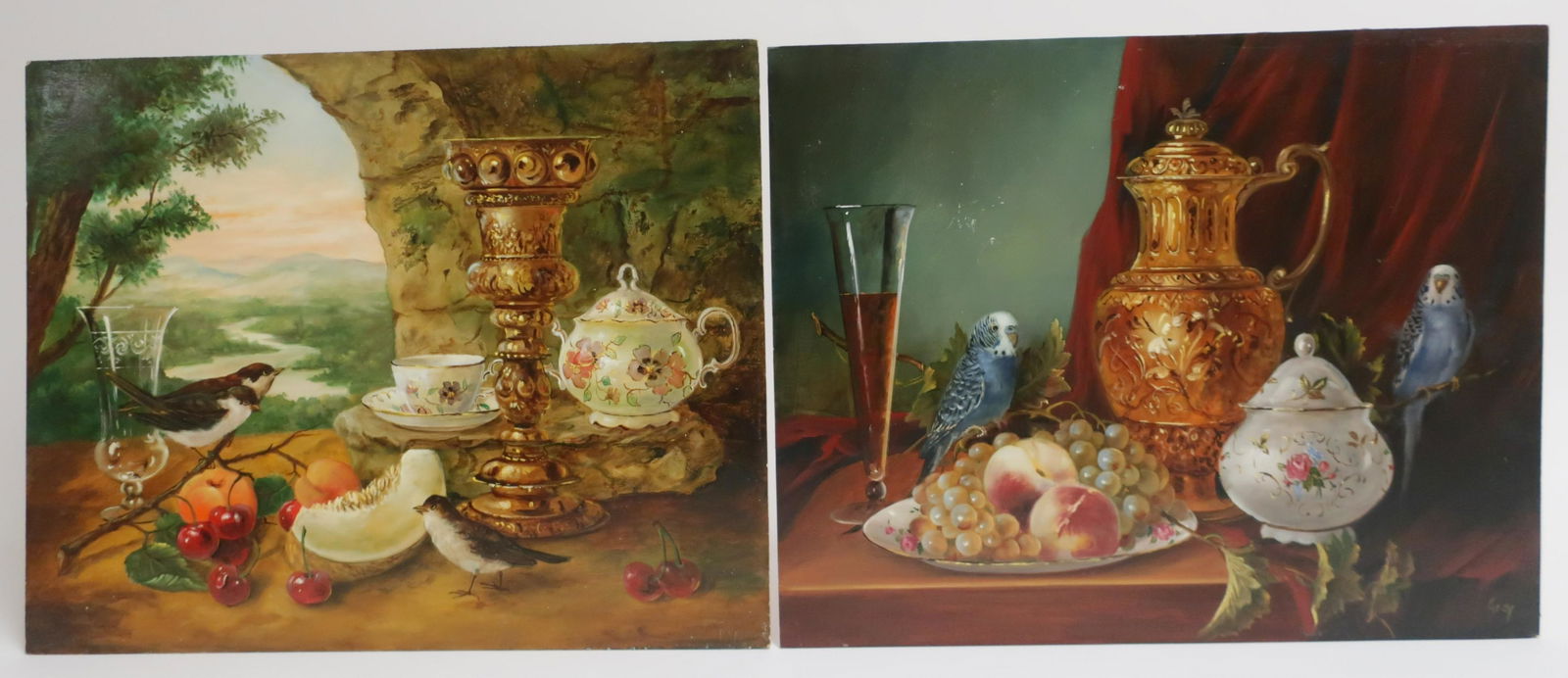 Maria Gregorik Grey, 20th C., 2 Still Life, O/B (1 of 5)