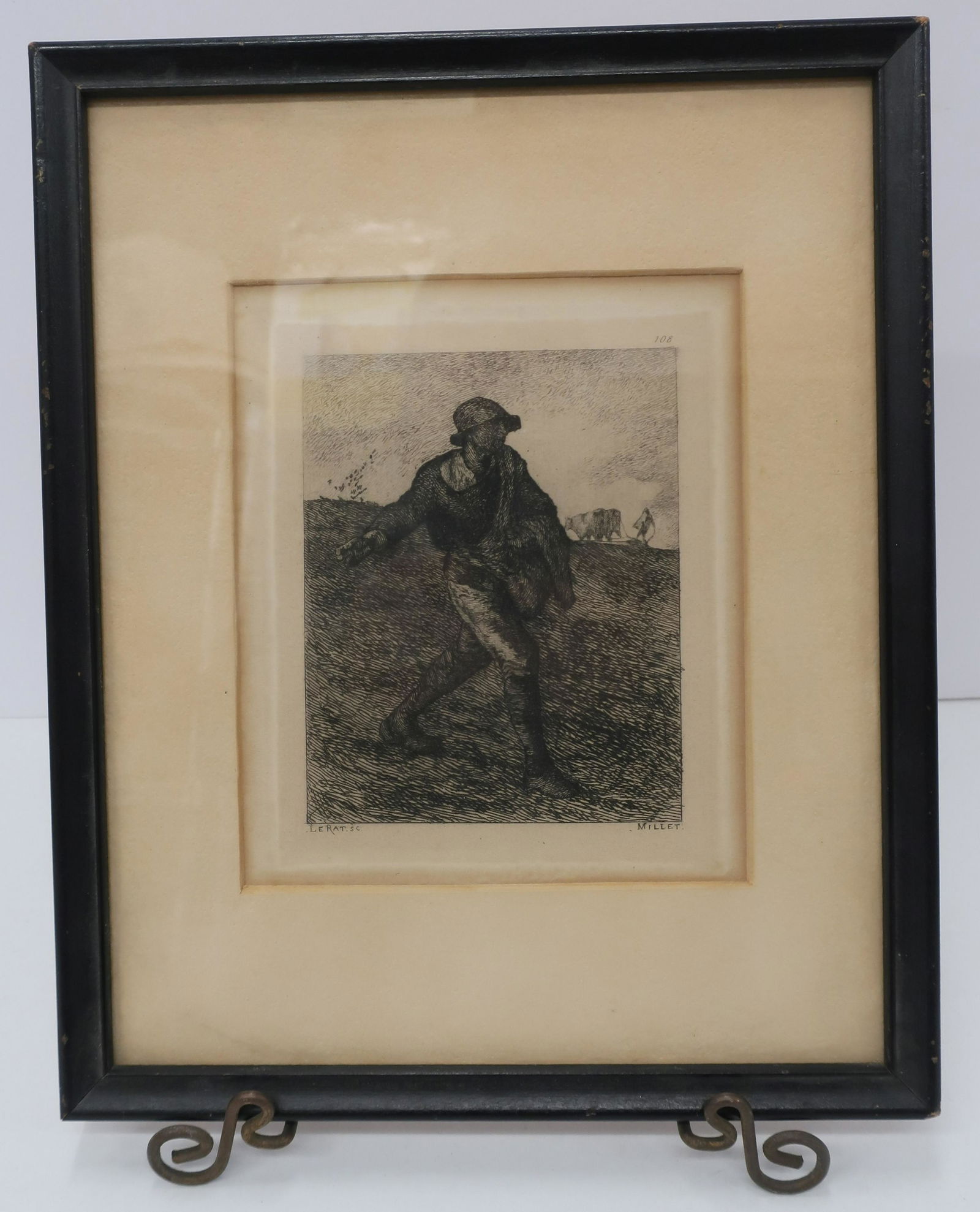 After J. F. Millet by Le Rat, Le Semeur Etching (1 of 2)