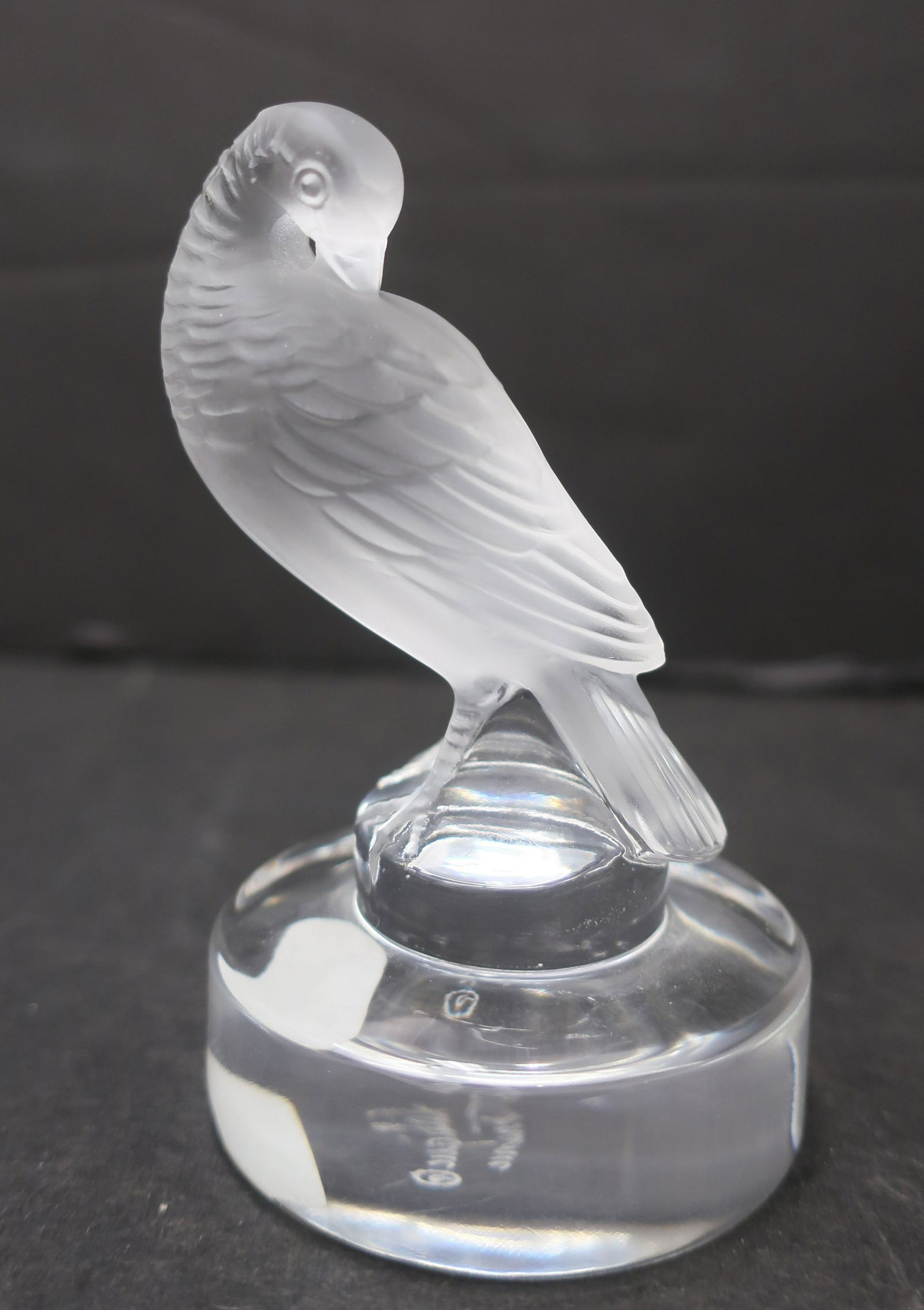 Lalique Satin Crystal Glass Dove Figurine (1 of 2)