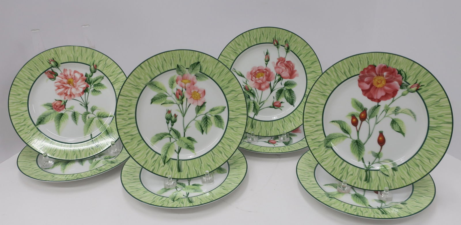 Set of 8 Tiffany & Co. Wild Rose Plates (1 of 2)