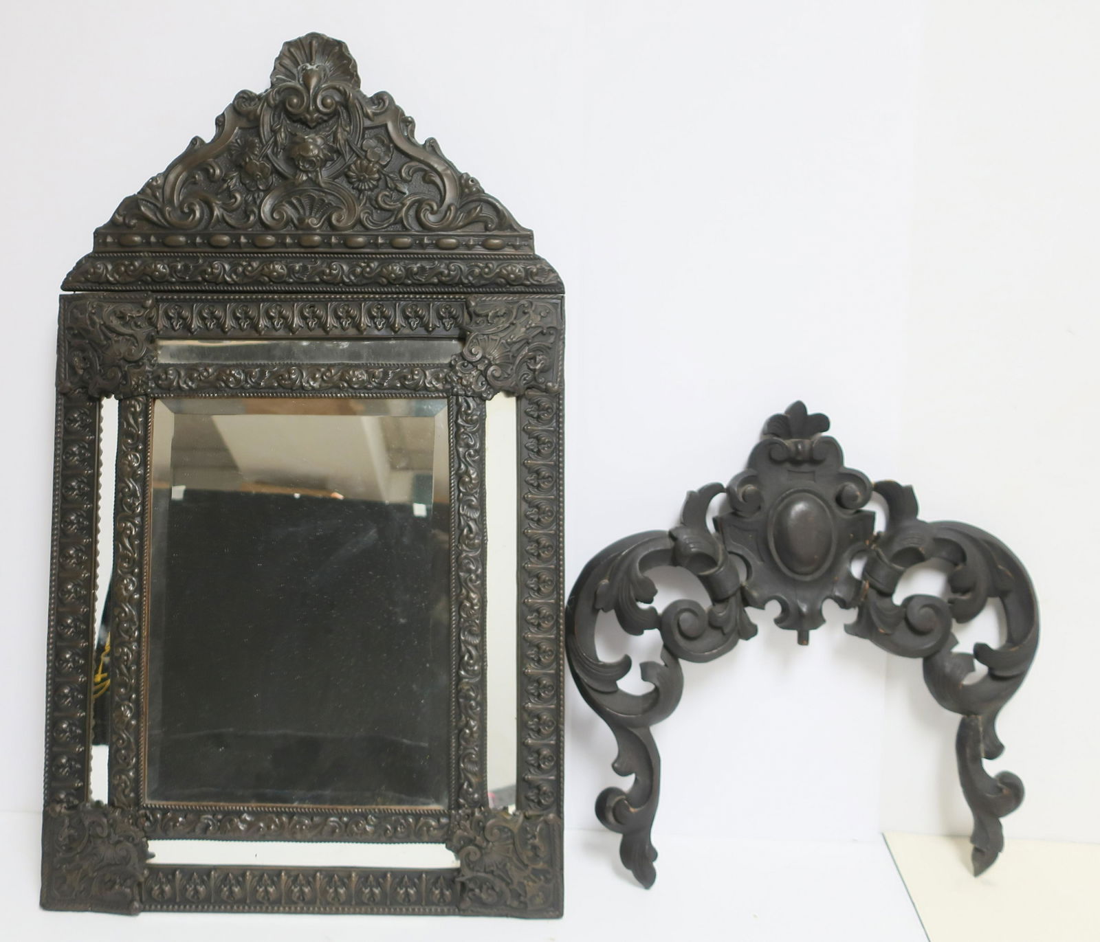 Ornate Pressed Tin Mirror & Architectural Element (1 of 3)
