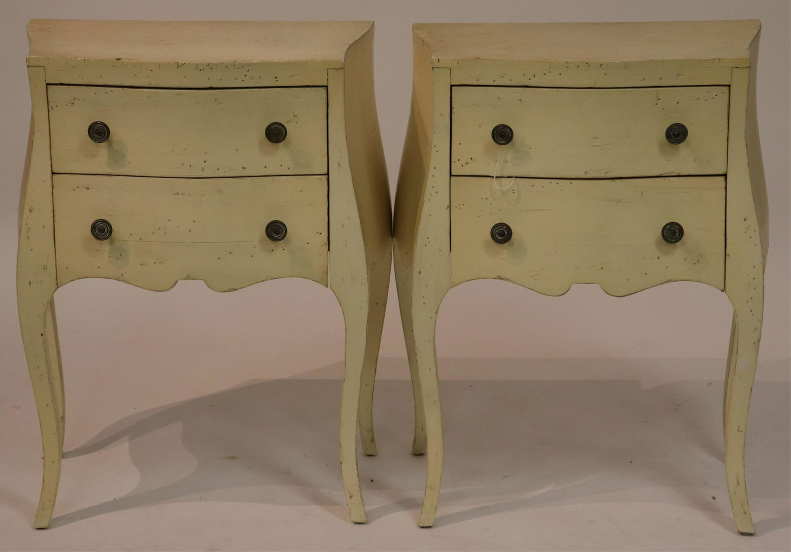 Pair Bombe Shaped Side Tables (1 of 2)