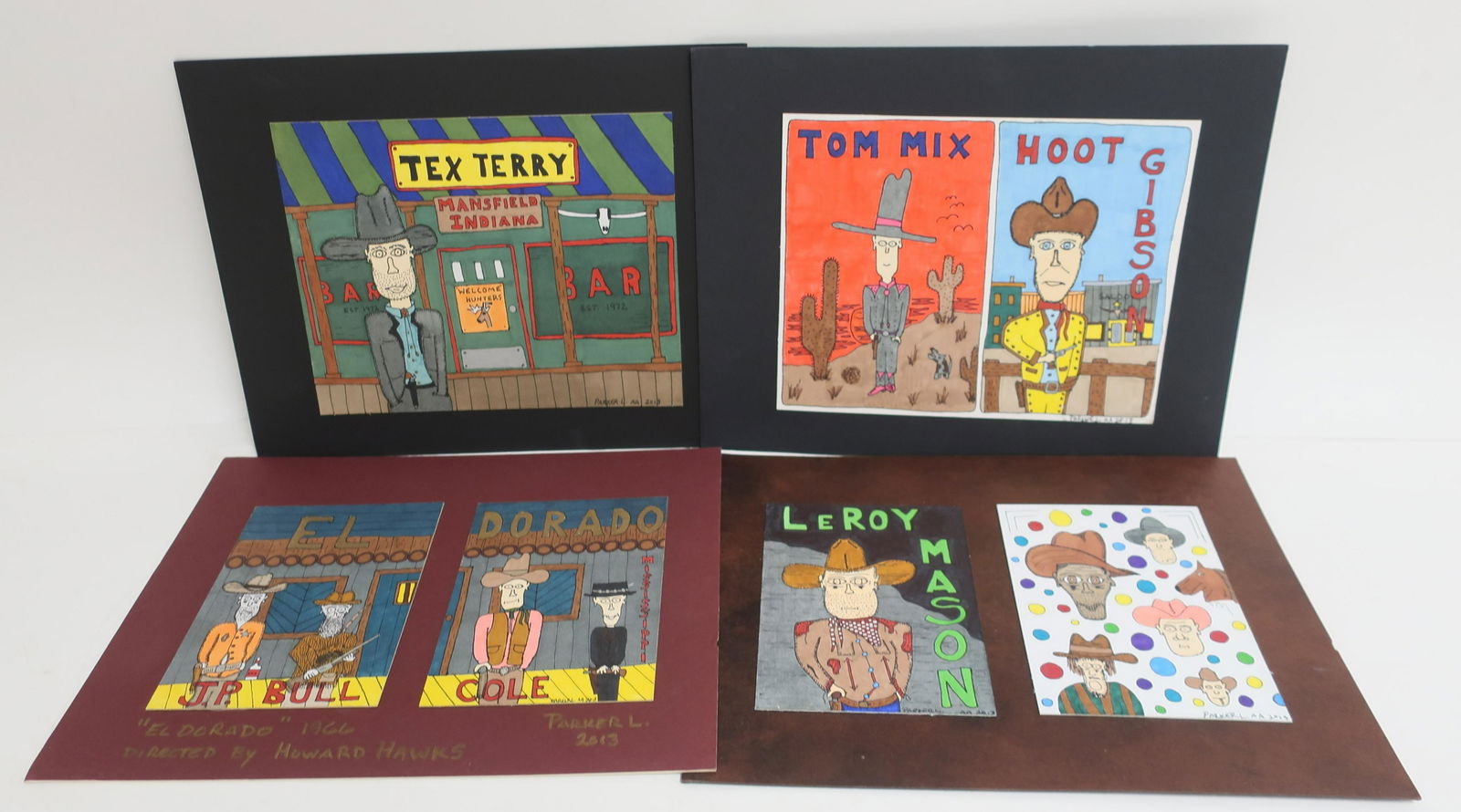 L. Parker,  Am. 20th C., 4 works on Paper (1 of 2)