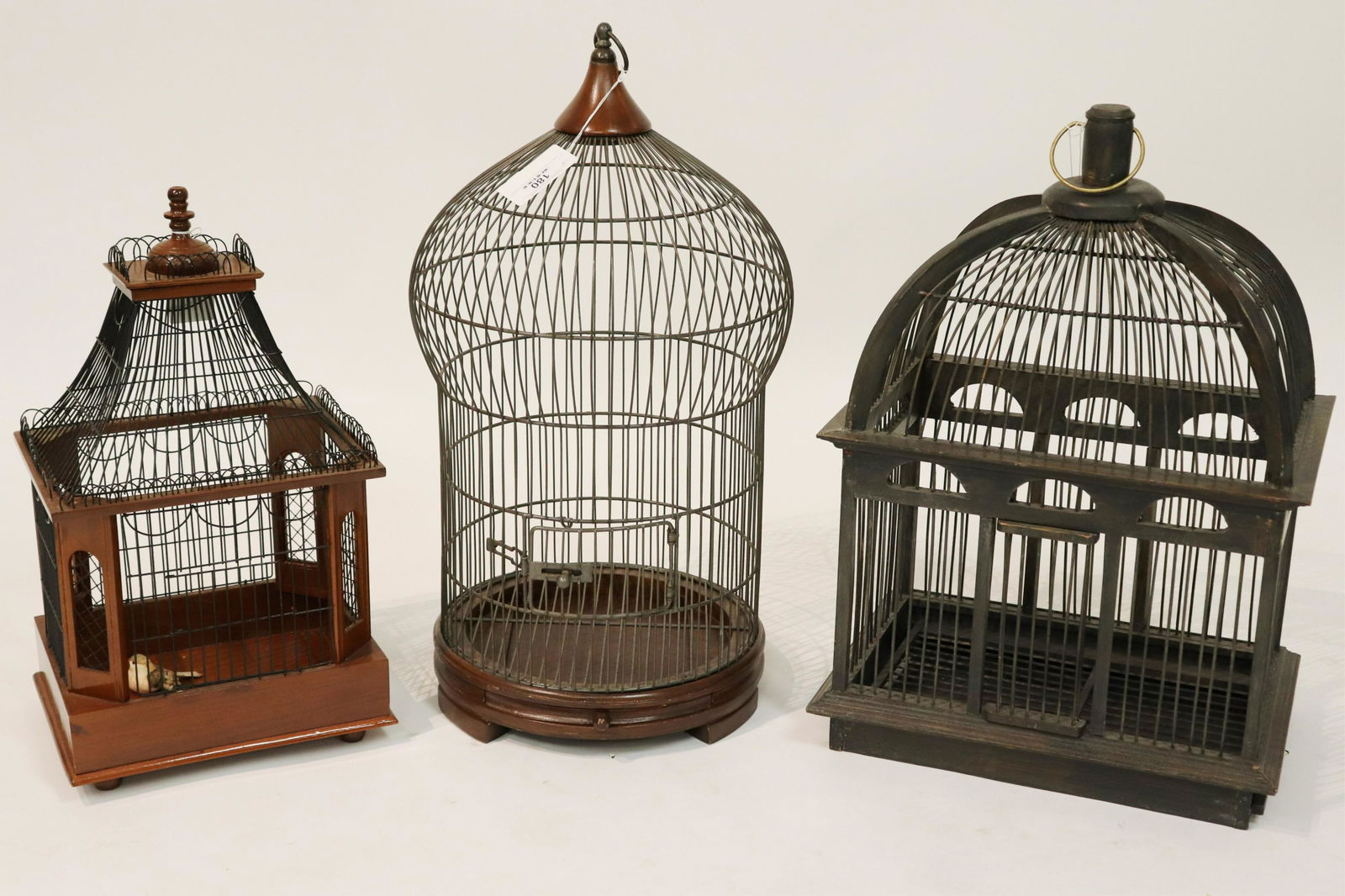 Group of 3 Wood & Wire Birdcages (1 of 3)